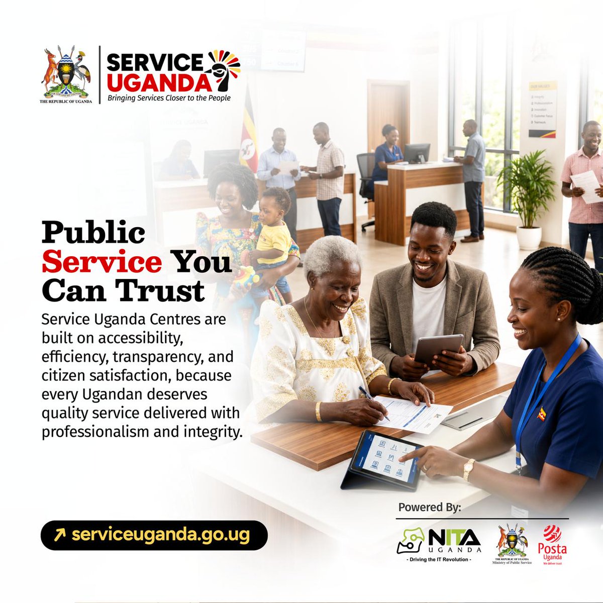 suc_ug's tweet photo. Trust grows when services are accessible, efficient, and focused on citizens. That’s what Service Uganda Centres are working toward. #serviceugandacentres #DigitizeUG https://t.co/QlXEyqNTLm