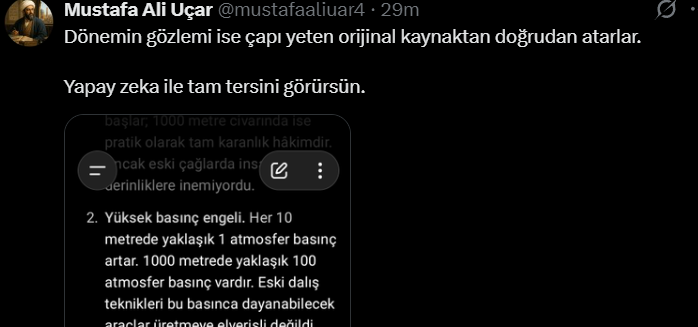 Hubbleex's tweet photo. Yapay zeka kaynak olamaz ! o ne istersen onu verir diyip sonra da yapay zekadan bana cevap yazan kamil 😂@mustafaaliuar4 https://t.co/29U3NrHf7J