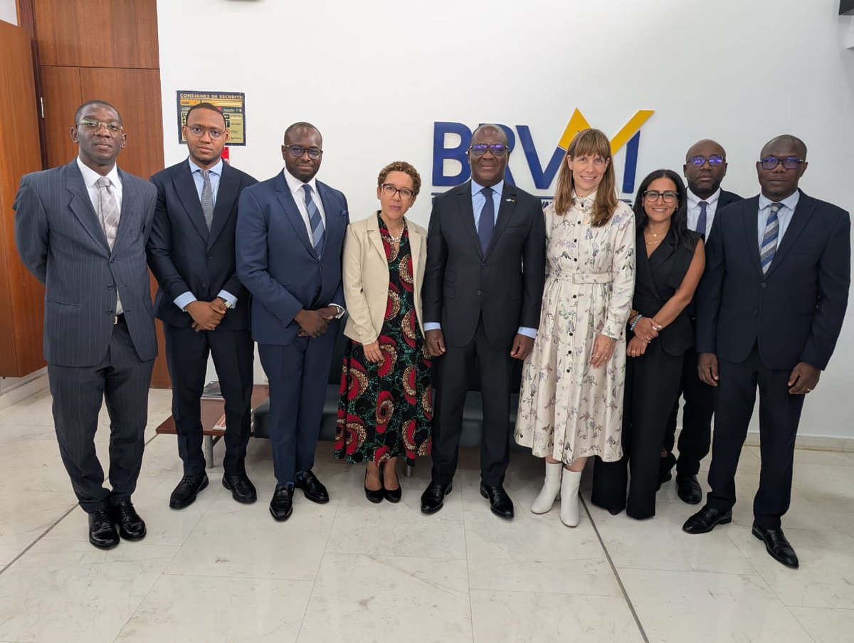 BRVM_UEMOA's tweet photo. Le Directeur Général de la #BRVM, Dr Edoh Kossi AMENOUNVE a reçu, ce mardi 7 juillet 2026, au siège de l’institution à Abidjan, Dr Heike HARMGART, Directrice Générale Afrique de la Banque Européenne pour la Reconstruction et le Développement (BERD). https://t.co/gHK9YYgIXA