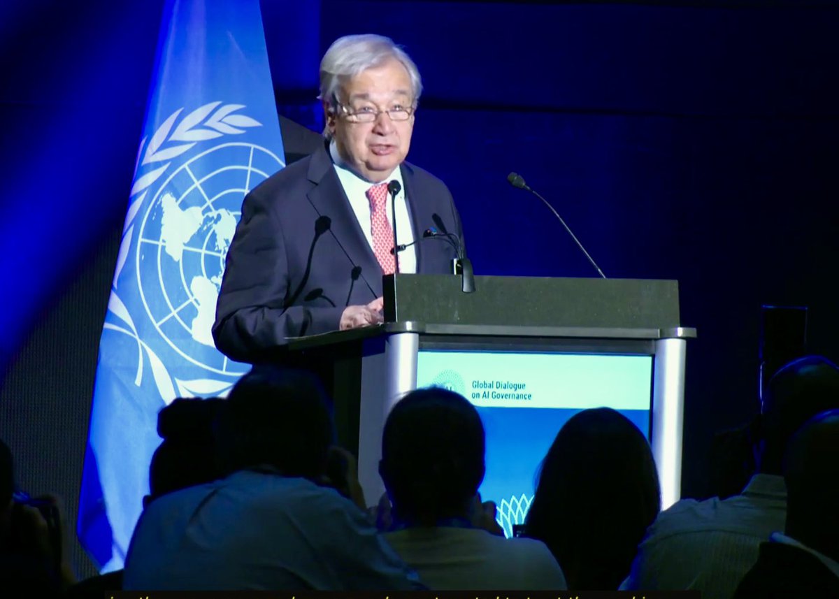 ToilyKurbanov's tweet photo. UN Secretary-General announced his recommendation (to be followed by formal proposal to the General Assembly) to create a Global Fund for AI – to build skills, data and affordable computing power everywhere https://t.co/T3SNpitsMF https://t.co/NjIPlMkKJ0