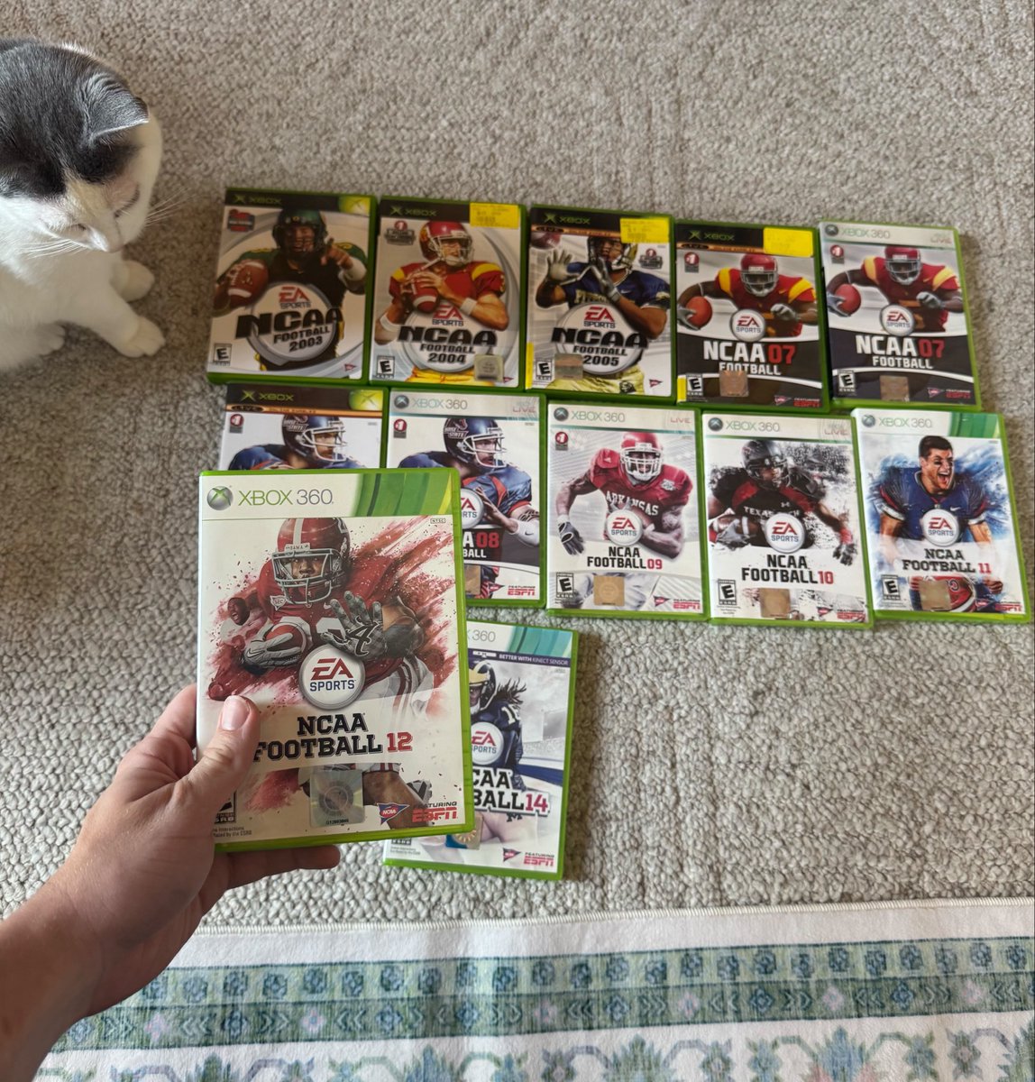 BallsackSports's tweet photo. I asked an EA exec to recreate this and they hung up the phone.

They will NEVER know the feeling of heading into GameStop on a Friday evening and getting a full feature college football game in those bins for cheaper than a McChicken. And then waking up the next morning and re-living Stanford vs Cal, or Doug Flutie’s Hail Mary all before noon kickoff. 

They will never know the feeling of being up at 3am playing H-O-R-S-E, tug of war, mascot mode, bowling with your cousins in NCAA 09, and shielding your controller so your cousin doesn’t slap it out of your hands on a potential game winning touchdown. Or that side flip the mascots do instead of a juke.

They will never know the “brand new” mascot mode that was brand new 17 years ago.

They will never know throwing out your 06 case because you’re an Ohio State fan who hates Desmond Howard. 

Or giving your NCAA 13 copy away to your cousin’s friend in Indiana who is on year 2047 of dynasty and his disc just broke, and they haven’t made the game in 7 years.

These games were built on shear passion and the love of college football. And we’ve seen that current games are too. BUT whoever is pulling the strings behind these micro-transactions is ruining these games for all of us. 

They are OUTSIDE their minds if they think I am buying this game just to spend $300 extra to have a FRACTION of the features I grew up on.

#CFBPlayDontPay