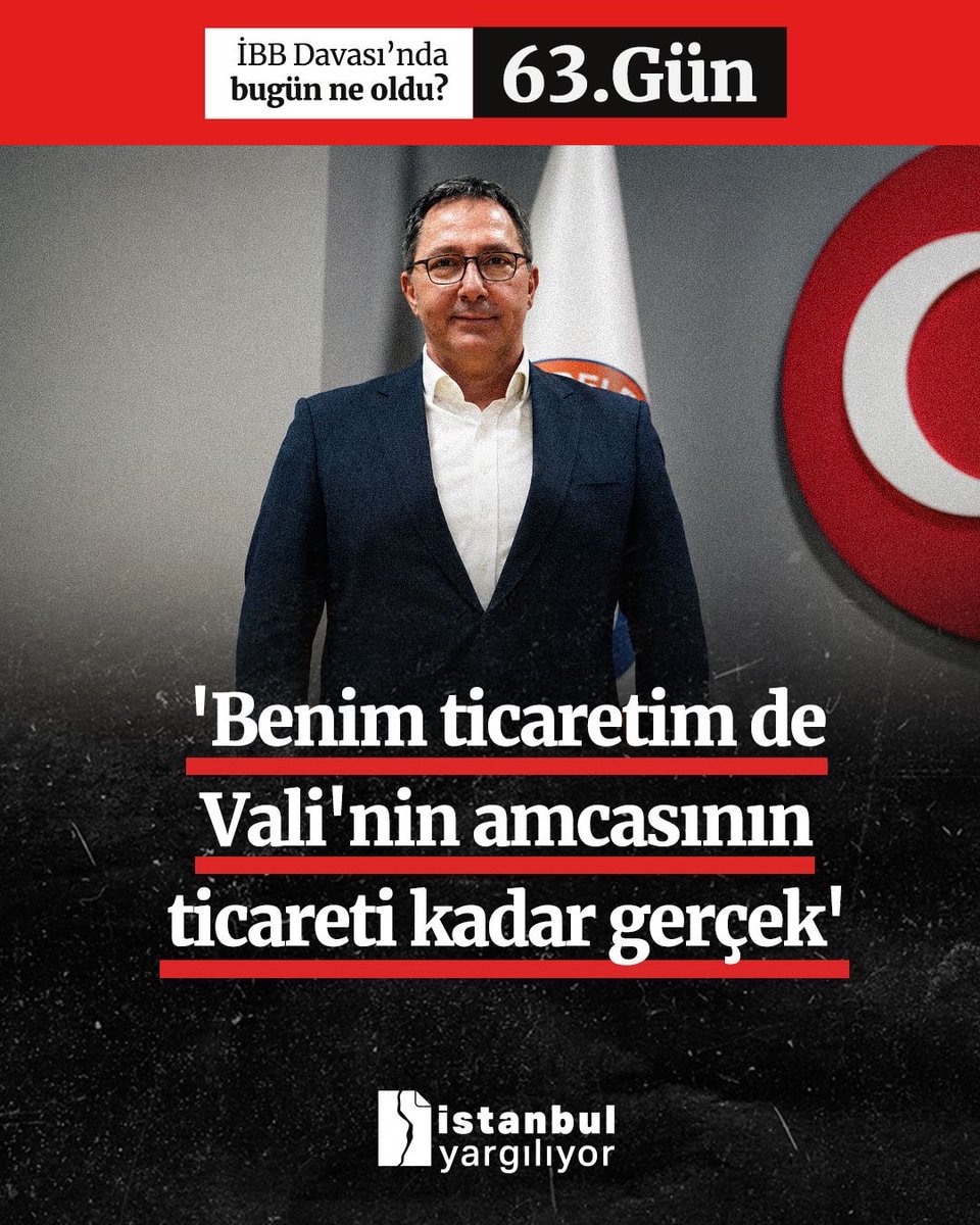 istyargiliyor1's tweet photo. İBB Davası'nın 63. gününde konulan Fatih Keleş, Cebeci Maden Sahası'nda Murat Gülibrahimoğlu ile yaptığı işe değinerek, "Ben ne kadar gerçek bir ticaret yaptıysam Vali'mizin amcasının ticareti de o kadar gerçek" dedi.

https://t.co/7NtYTuMHpy https://t.co/LEyrGRbckS