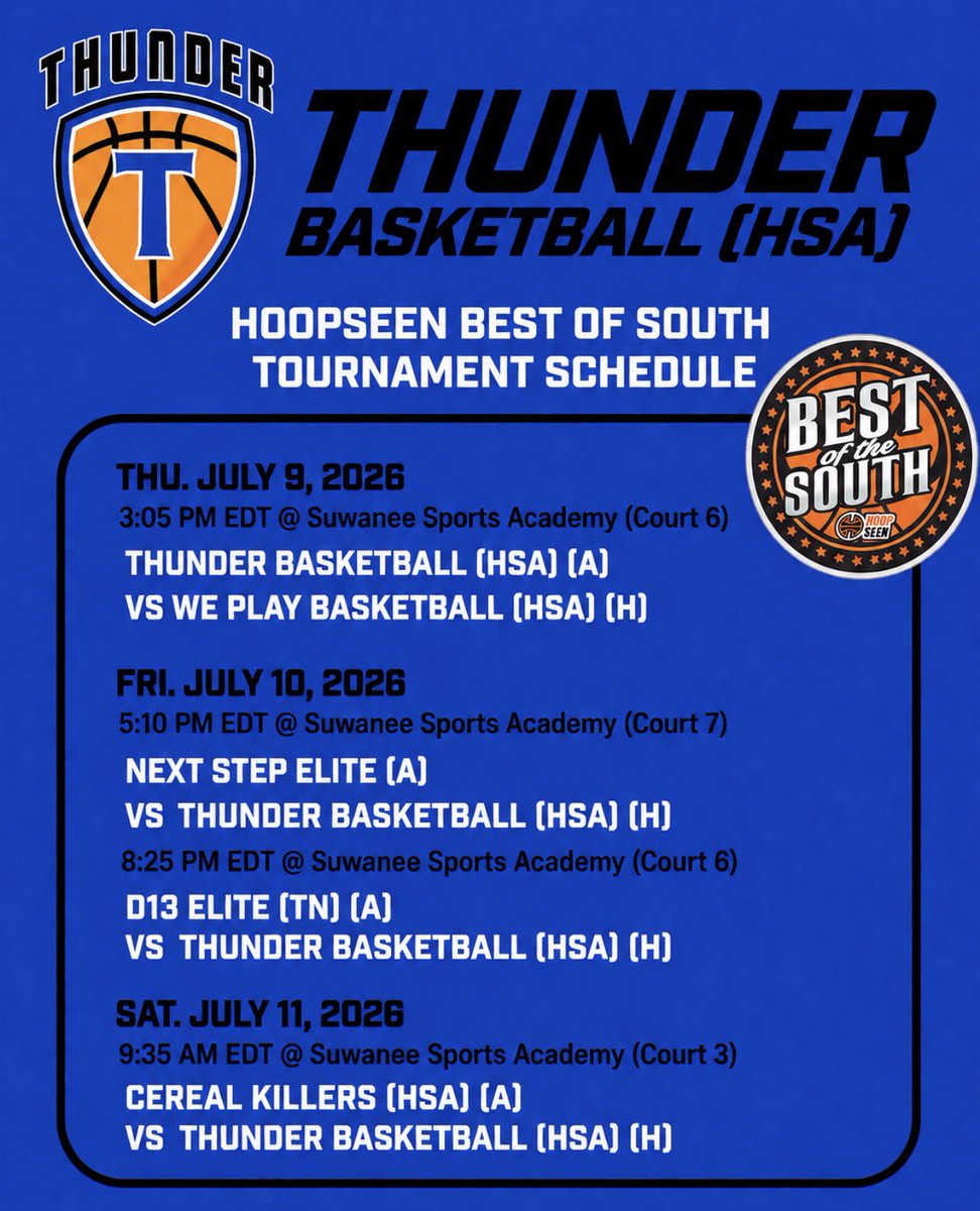 PierceKSmith's tweet photo. We are ready to compete this week @hoopseen Best of the South!

@thunderbballinc https://t.co/B7WUKCZHtg