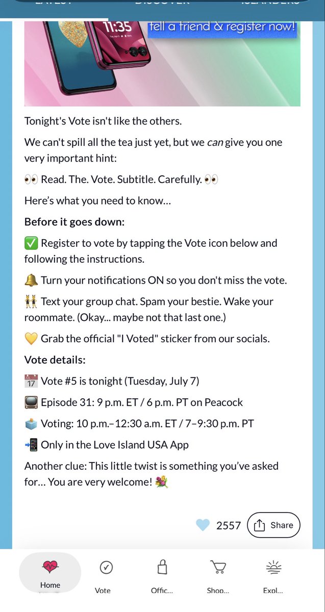 cp8427i's tweet photo. @MyNameIsRASANTE Voting happens tonight… be careful when casting your vote read everything… https://t.co/FlLVYRLgVR