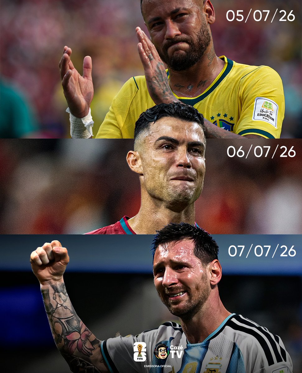 LaLigaBR's tweet photo. O choro dos 3 maiores da geração.

Um ainda segue vivo na Copa. 

🎨 @CazeTVOficial https://t.co/cRlEflmoNH