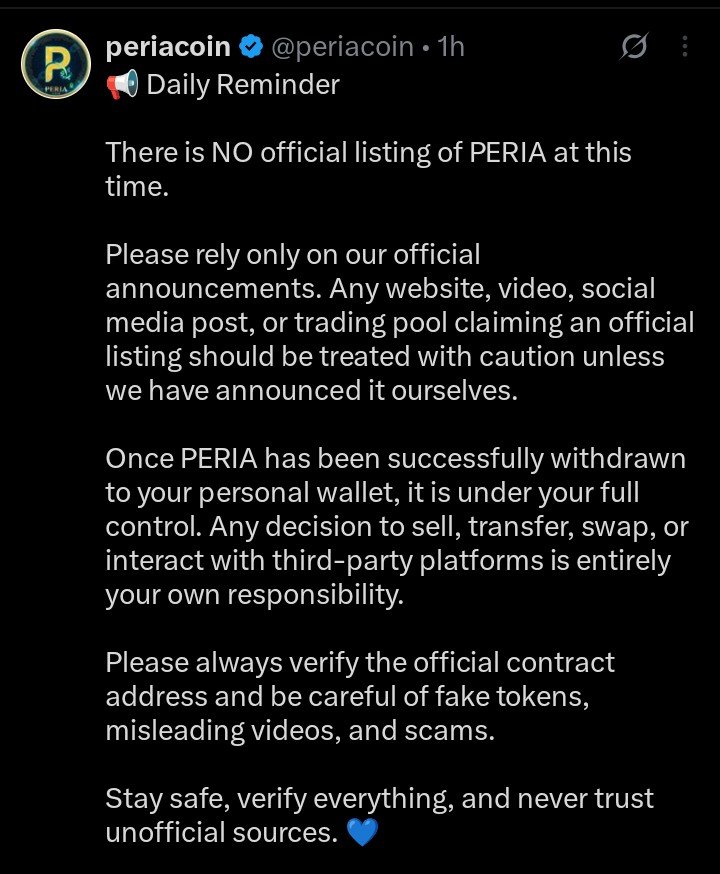 Raymond24a's tweet photo. These is what I've been saying 🤩🤩🤩🥳🥳🥳
Finally we've officially had it from $Peria 

Directly from @xreign_app 👇👇👇 
Read info on image

https://t.co/wNWPbynN6D

#crypto #Web3‌‌ #Web4 #defi #xreign #xeffy #airdrop https://t.co/z3MFEEH3D4