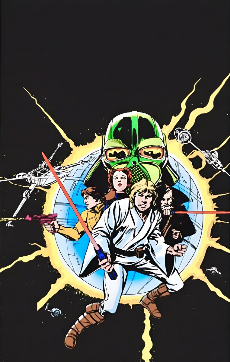 magictoasterfi1's tweet photo. Marvel comic book cover art for Star Wars #1 by Howard Chaykin (released April 12 1977)
#NoTextStarWars #marvelcomics #starwarscomics #classicstarwars #starwars https://t.co/RUgExve1GS