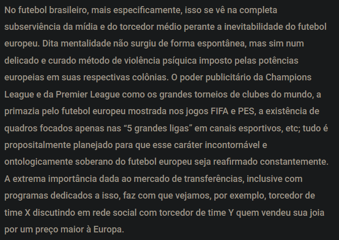 lufesssan's tweet photo. "Falta entender por que diabos o jogador brasileiro saiu de absoluto protagonista para mero coadjuvante."

Eu tenho uma hipótese: https://t.co/VcTsr9ea3m