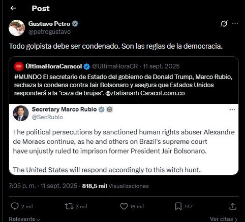 MariaFdaCabal's tweet photo. Petro, este trino suyo y para usted. https://t.co/XHKX5ZEMDx