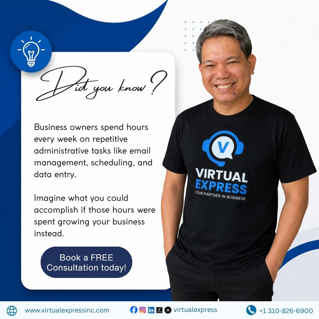virtualexpress_'s tweet photo. Running a business means wearing many hats—but you don't have to do it all alone.

A dedicated Virtual Assistant can handle time-consuming tasks so you can focus on strategy, sales, and serving your clients.

Ready to work smarter, not harder?

📩 Message us today! https://t.co/NTHPg8Fmg4