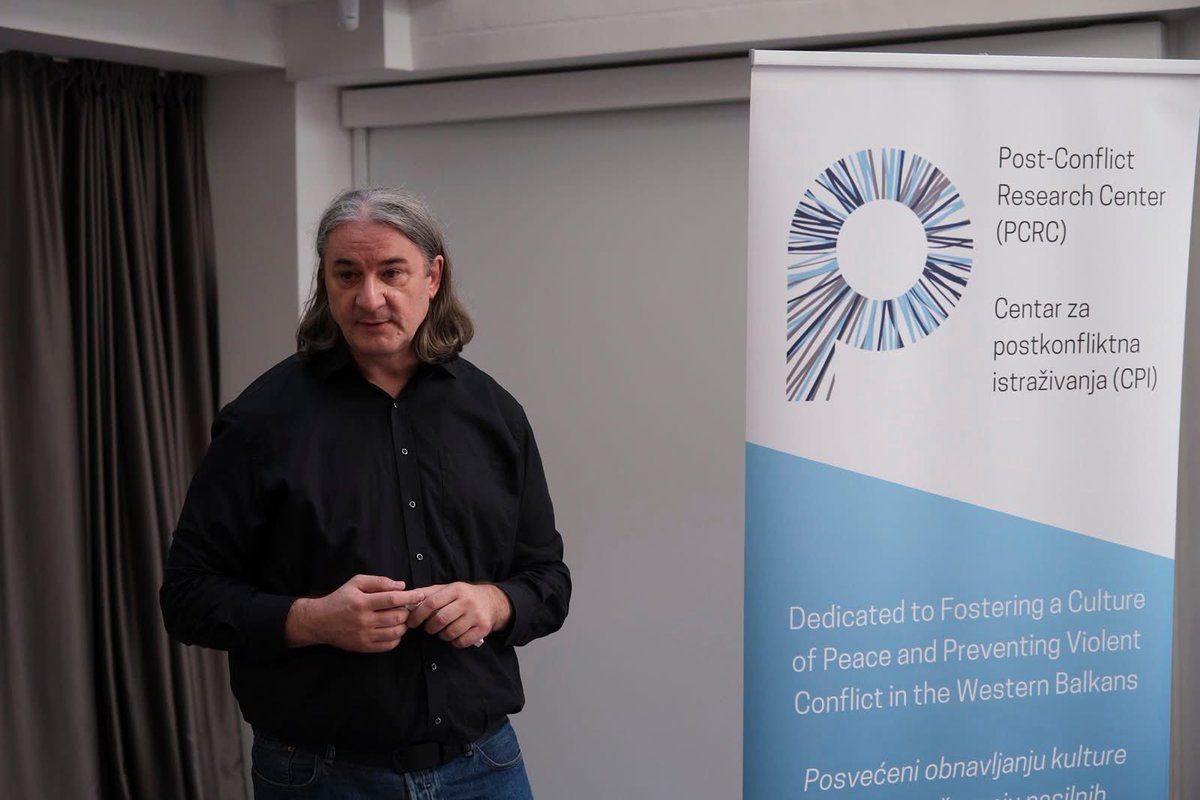 PCRCBiH's tweet photo. The opening day of Srebrenica Youth School brought a deep dive into justice, memory, and accountability. ⚖️ 

The day began with an Introduction to Transitional Justice, led by Professor Goran Šimić, Dean of the Faculty of Law at the University Vitez and continued with a panel session on "Building Accountability: International Responses to the Legacy of Srebrenica". 

The panel featured: 
🔹 Agnes Picod – UN Office of the High Commissioner for Human Rights, BiH
🔹 Borislav Buljić – International Commission on Missing Persons (ICMP)
🔹 Klaudia Kuljuh – TRIAL International in Bosnia and Herzegovina,
moderated by Leila Bičakčić of the Center for Investigative Reporting (CIN). 

In the afternoon, our cohort turned to memory as an act of civic engagement in the workshop "How is memory defended in public spaces?" led by Milica Pralica of @ostranula Association.

#PCRCBiH #SYS26 #Srebrenica31 #remembrance #youth