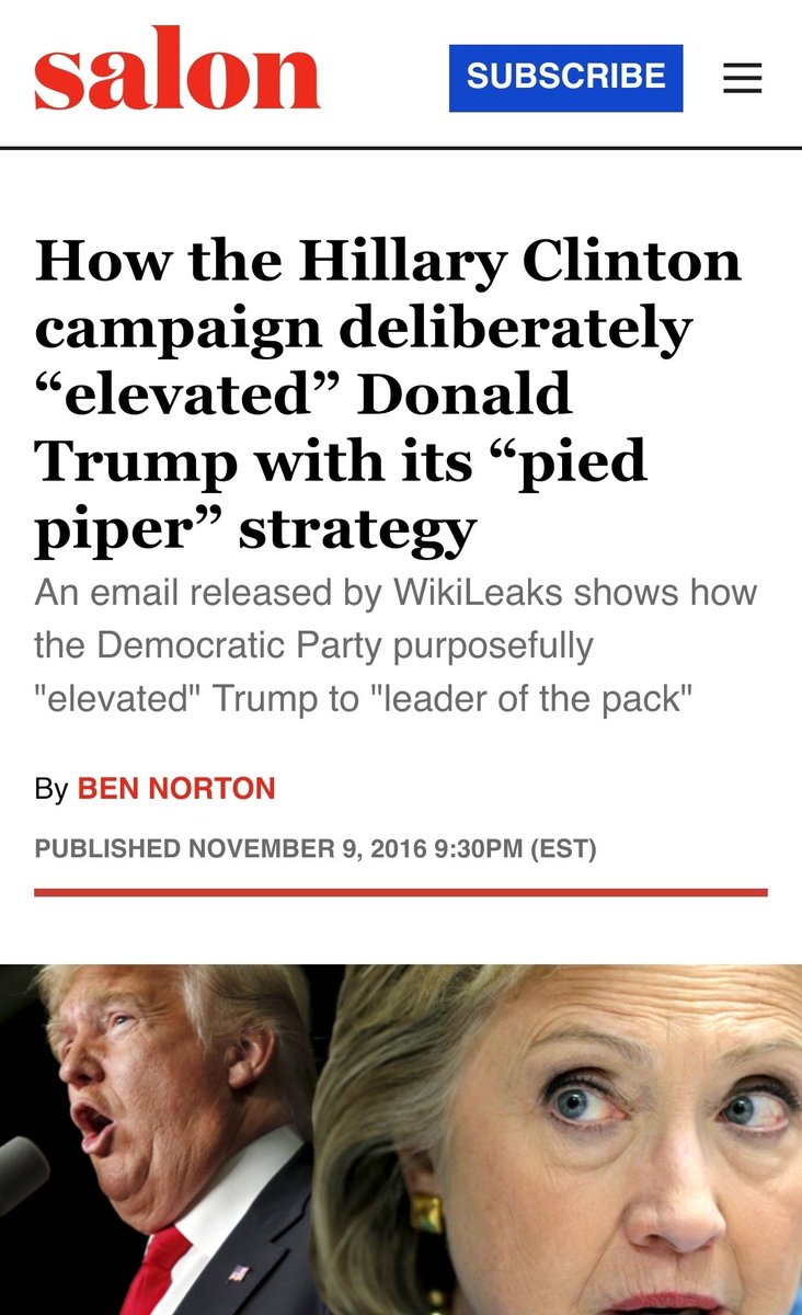 ScumStop's tweet photo. Hillary Clinton is the person most responsible for the direct rise of Donald Trump https://t.co/R1fmdi8K0B
