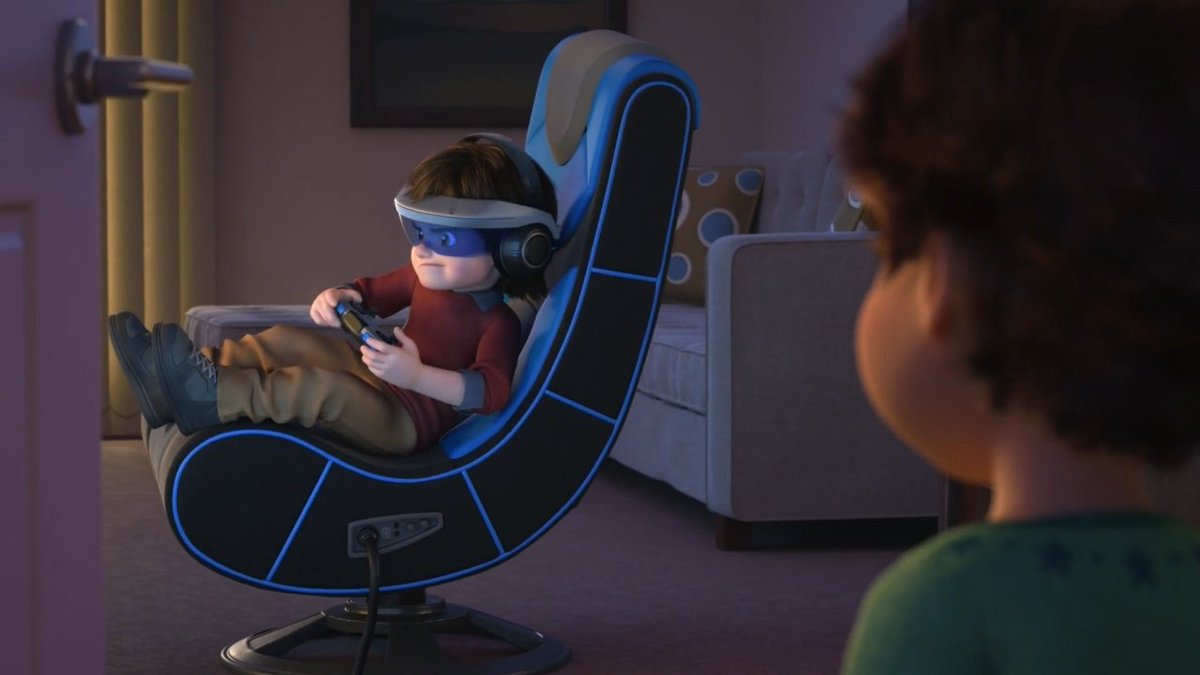 Ris_Bluue's tweet photo. Ya desde este corto mencionan lo pegados que estaban los niños con la tecnología, aunque de forma algo más básica. https://t.co/IMZK0kltnU