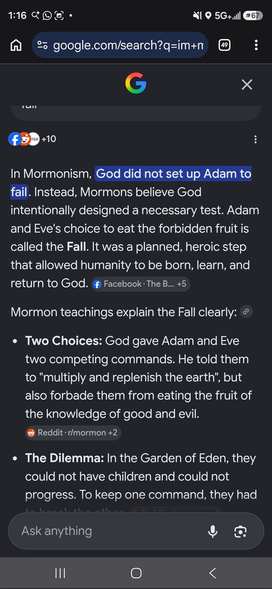Highrunner16's tweet photo. @davidHenkel20 I dont deny that at all, but that does not say that the fall did not need to happen. Adam was given 2 commandments and he disobeyed 1. In your theology, just like mine, God knew what He would do. Does that mean He set Adam up to fail? No, so stop with these stupid games. https://t.co/0cmngHLeTO