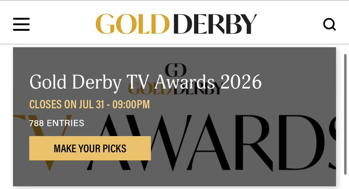 ellabrightbra's tweet photo. O Gold Derby TV Awards é uma votação por voto popular, para votar nela, é necessário realizar login no site oficial da premiação.

— Você pode se cadastrar gratuitamente através do Facebook, E-mail, Gmail, X ou Apple. https://t.co/cWC0r8SSN3