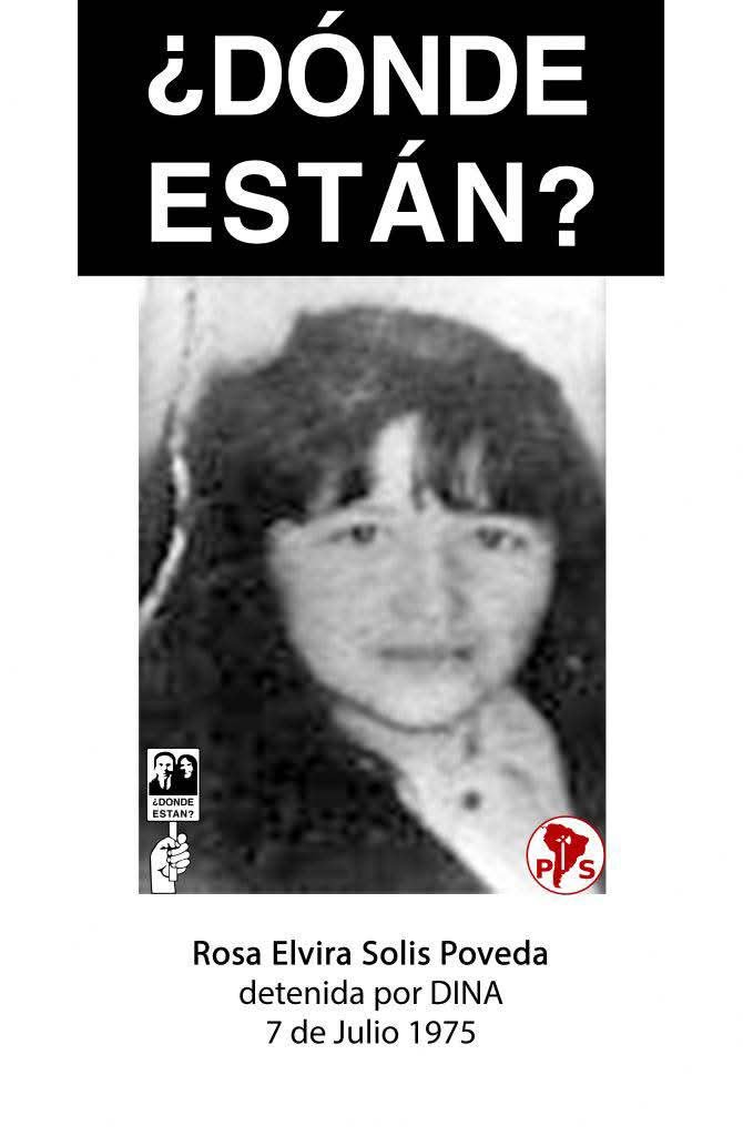 RadioUmbral's tweet photo. Rosa Elvira Solis Poveda, 23 años, soltera,  estudiante universitaria de Enfermeria, militante socialista, fue detenida el 7 de julio de 1975 por agentes de la Dina
Es detenida desaparecida
No Olvidamos
No Perdonamos https://t.co/ULJhTkkciY