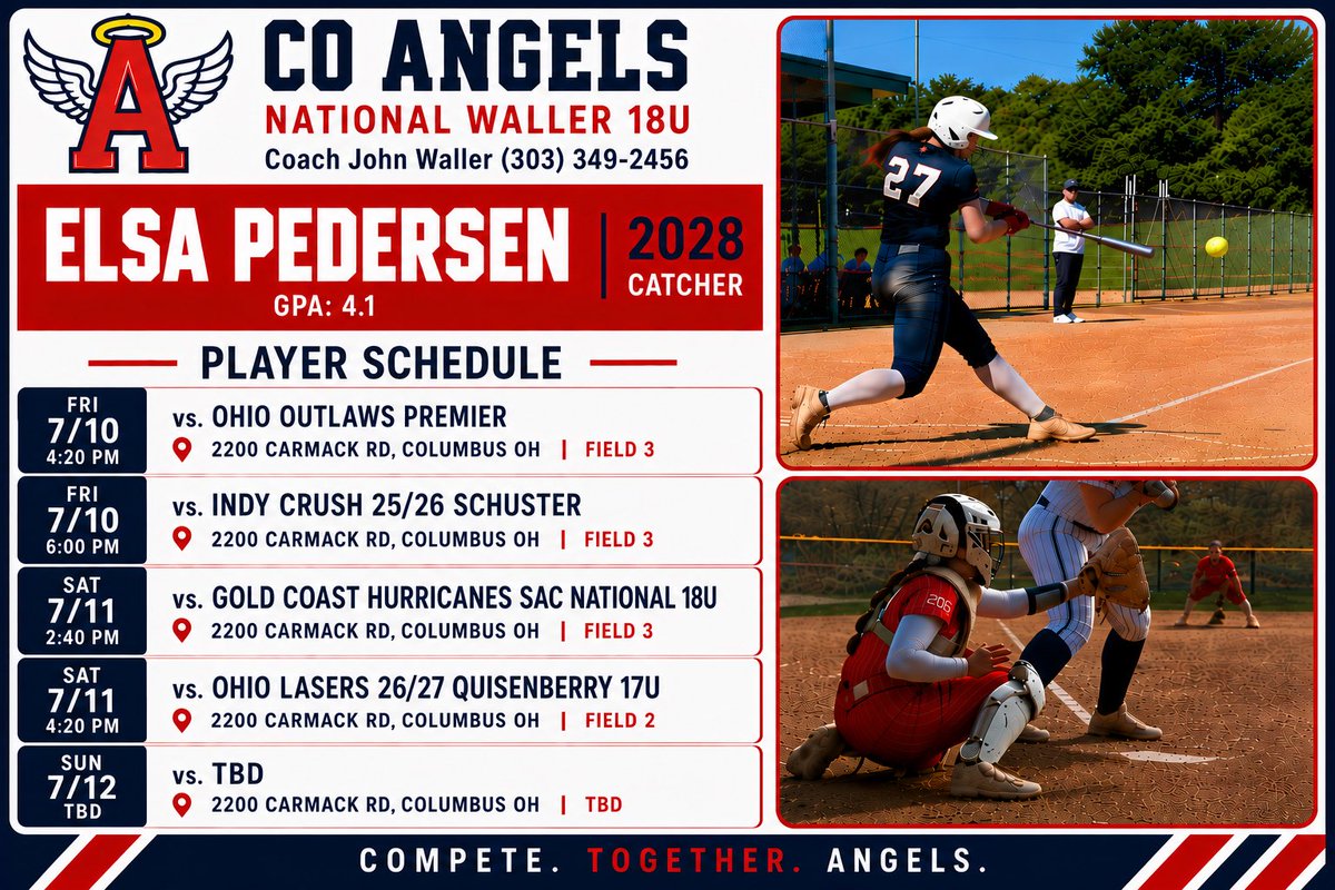 28PedersenElsa's tweet photo. On the road to Ohio for the Stingray showcase! Come watch me at the prospect camp Thursday, July 9 at Pickerington High School or catch our games this weekend! Let’s goooooo!!

@CofCSoftball @MaggieMrowka @YaleSoftball @CoachLauraRicc
@BC_Softball @ColgateSoftball @GCU_Softball @IndianaSB @MSU_Softball @PackSoftball @HuskerSoftball @NUSBcats @Penn_Softball @PurdueSoftball @CuseSB @UConnSoftball @KUSoftball @UKsoftball @GopherSoftball @UVASoftball @HokiesSoftball @BadgerSoftball @iowasoftball @OhioStateSB @CoachKrysiak  @hays_shanon @CoachStanton @btholl @LLefty18 @katedrohan @Coach2K_OSU @coach_crowell @CoachMFrezzotti @StaceyNuveman @CoachVUCONN @ShoMcDonald @CoachMcFalls @UKCoachLawson @ashleychastain @Coach_Jo4444 @PeterDamour1 @CoachRGillispie @MaggieMrowka @BrownU_Softball @Coach_Debrosse   @ggotgame45 @CoachMacUCONN @UtahTech_SB @UIndySoftball @coloradoangels