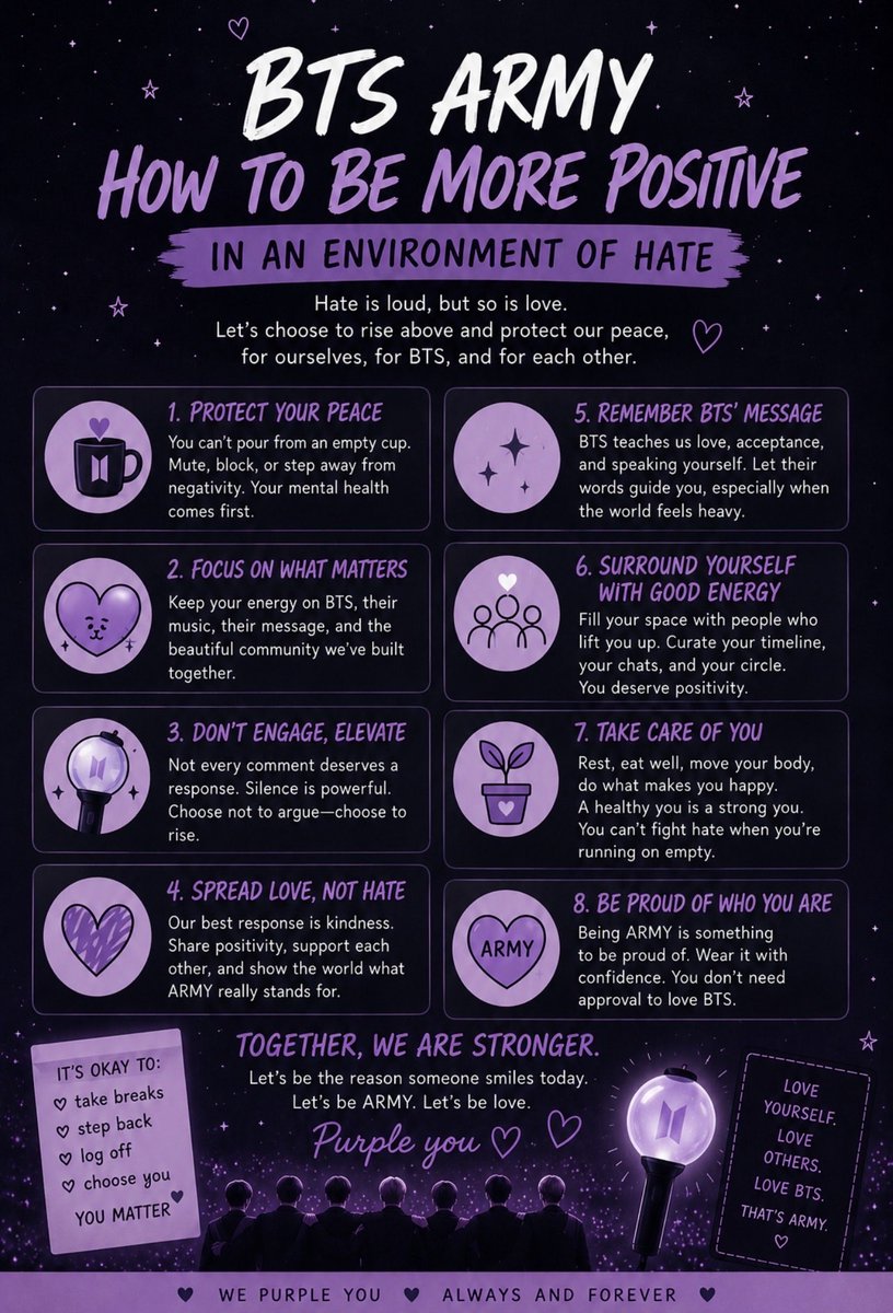 RJPositivePants's tweet photo. Positivity Tips 💜 https://t.co/yhNGekKrV0