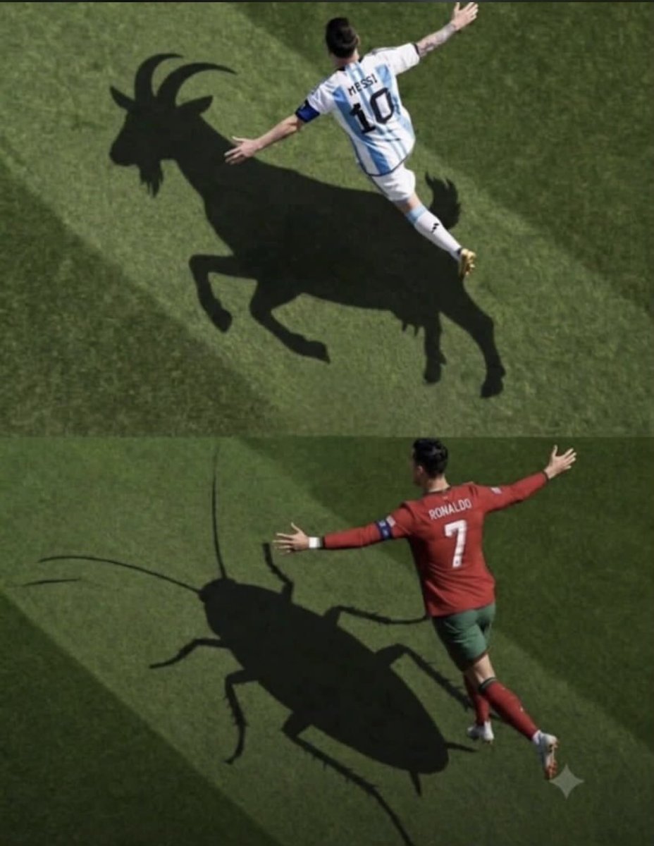 BelovedHiller's tweet photo. Chose your Goat Wisely 🐐 ❤️💯
@LMessifanclub
@Cristiano 
#Messi  #CR7 https://t.co/3OCrGSGlzD