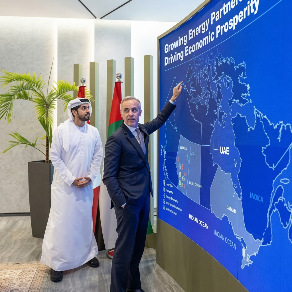 MarioNawfal's tweet photo. 🇨🇦🇦🇪 Mark Carney’s big UAE investment push is stalling hard: officials told them Canada has no shovel ready projects to take the C$70B.

The Major Projects Office turned away a UAE delegation in mid June, saying it was too early despite the November deal.

Red tape and failed past efforts are the main roadblocks.

3 previous Alberta to BC oil pipeline proposals collapsed after billions spent on regulatory fights, leaving investors gun shy.

UAE is interested in energy, critical minerals, and infrastructure, but nothing’s ready to break ground.

Source: Financial Times / Writer: Lucas