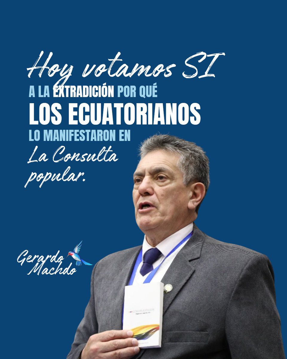 GerardoMachadoC's tweet photo. Votamos SÍ a la extradición porque la seguridad del Ecuador está por encima de cualquier cosa. Sabemos que iban intentar convertir esta decisión u otra en una campaña de ataques para repetir la vieja narrativa de que "la culpa es de la RC5". Pero los hechos hablan más fuerte que la propaganda.

Hoy quedó claro quién está dispuesto a respaldar las medidas que el país necesita y quién solo busca administrar el poder, fabricar enemigos y desviar la atención de su falta de resultados.

A Ecuador no se lo protege con discursos ni con narrativas falsas; se lo protege con decisiones responsables y pensando en los ciudadanos, no en la conveniencia política.

Porque al Ecuador se lo defiende, no se lo utiliza.

#GobiernoSinObras