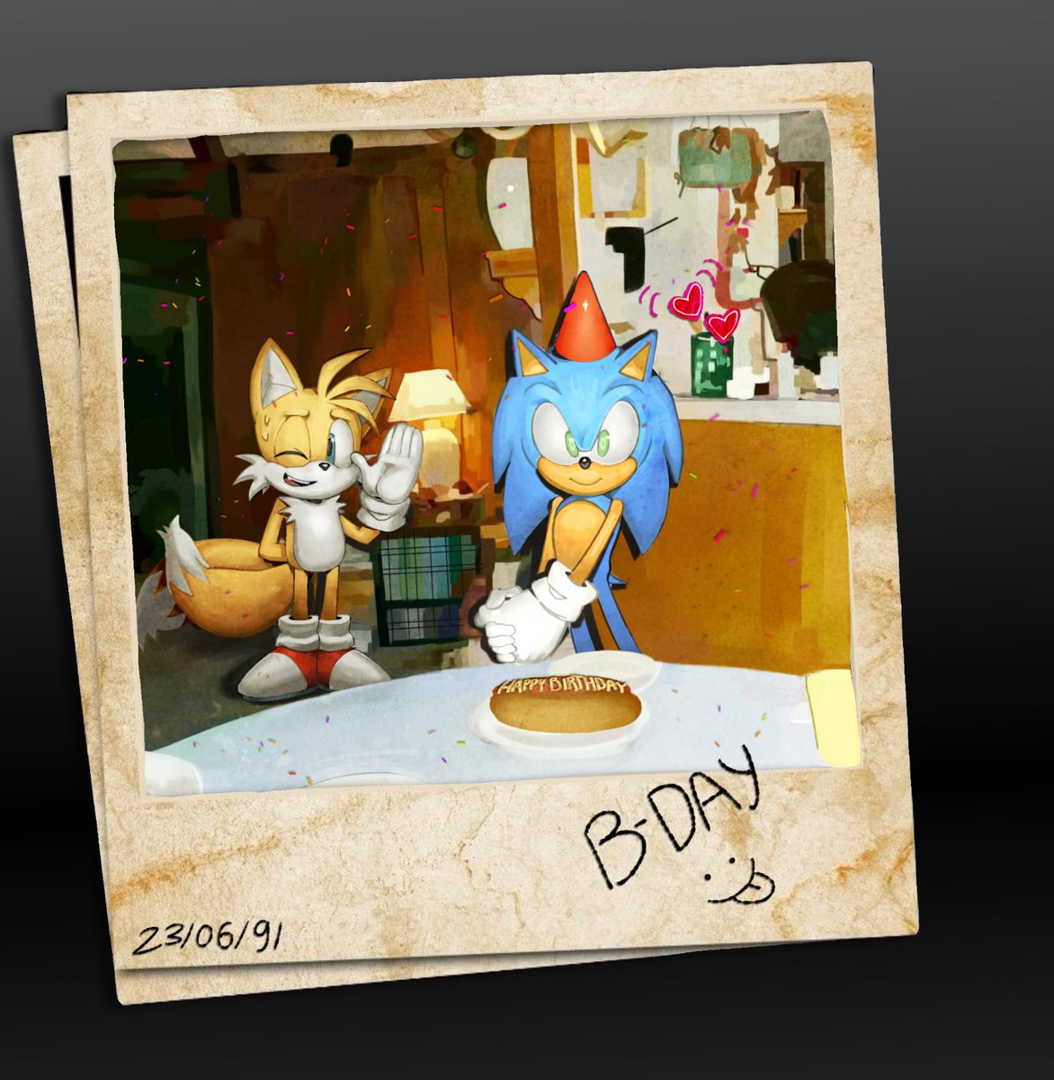 Mizaaami's tweet photo. Japy borday 🌭(late) #sonic #sonicthehedhehog https://t.co/l8ZFlOEvBh