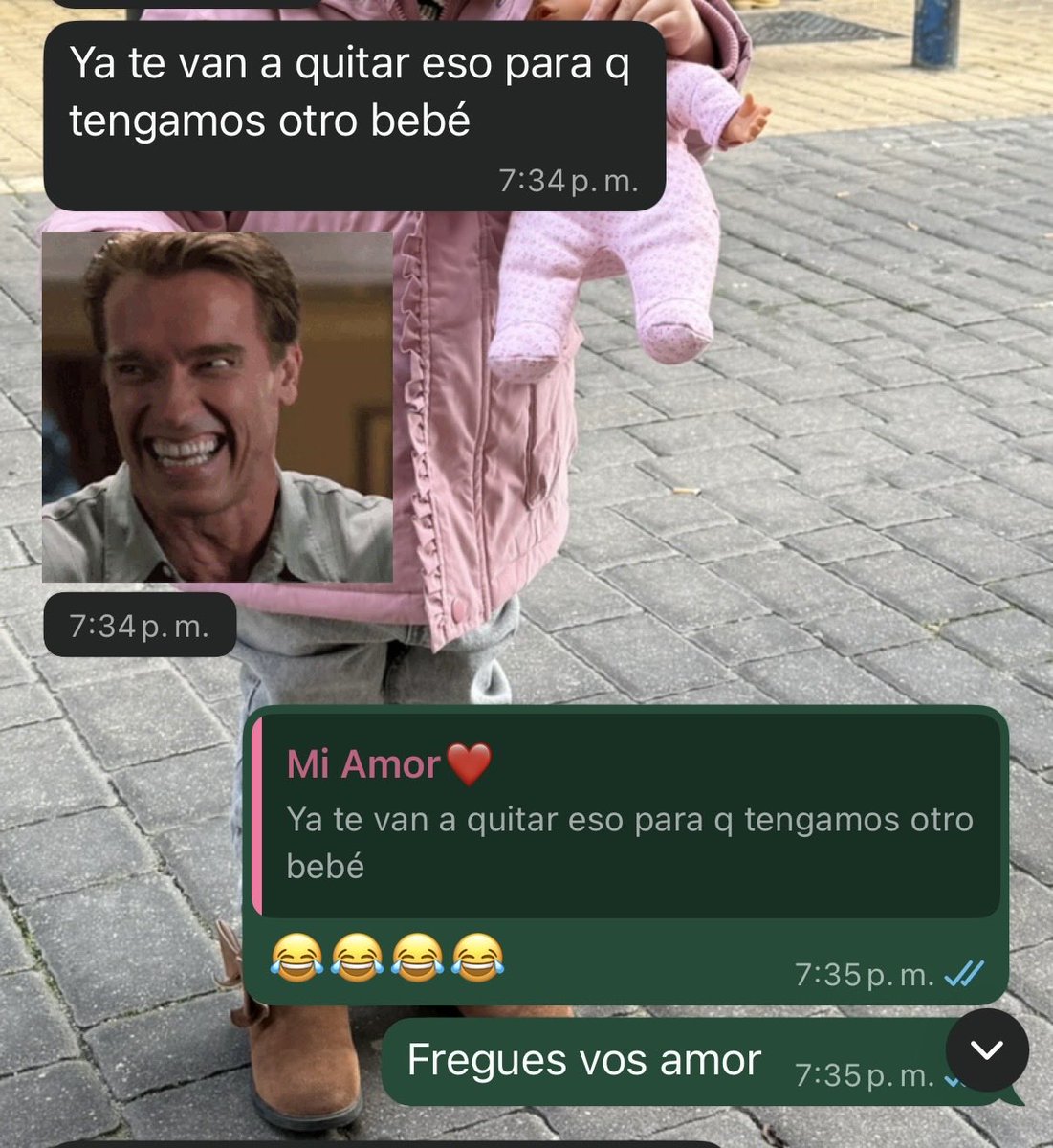 Danielav1994's tweet photo. Alguien quiere otro bebé JAJA🫠🫠🫠 https://t.co/Chv2TYCWqV