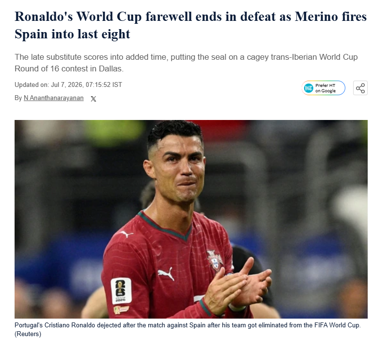 Utkarsh95113701's tweet photo. A player we all grew up watching.❤️⚽
No matter the victory or defeat, you'll always be a hero.
#CR7 #retirement #fifaworldcup2026 https://t.co/eaoSAVqkIQ