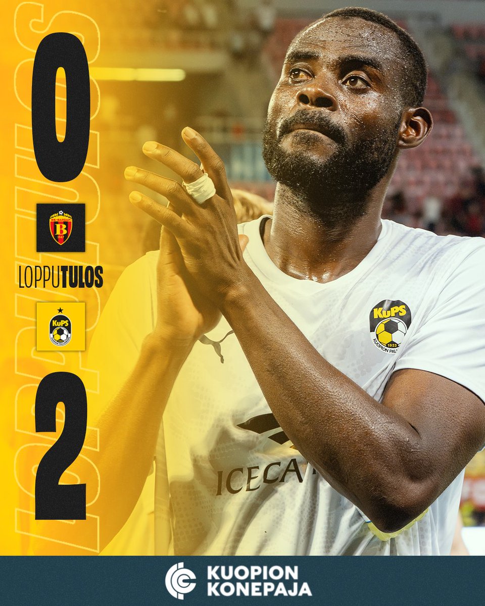 KuPS1923's tweet photo. Eurokesä on avattu - leima seuraavalle kierrokselle painetaan kotikentällä ensi viikolla. 💛🖤
Varmista paikkasi ratkaisevaan osaotteluun 14.7. Väre Areenalle:
https://t.co/R7HXbSUjwy
Lopputuloksen tarjoaa Kuopion Konepaja 🤝 https://t.co/G5TK28Q9Lg