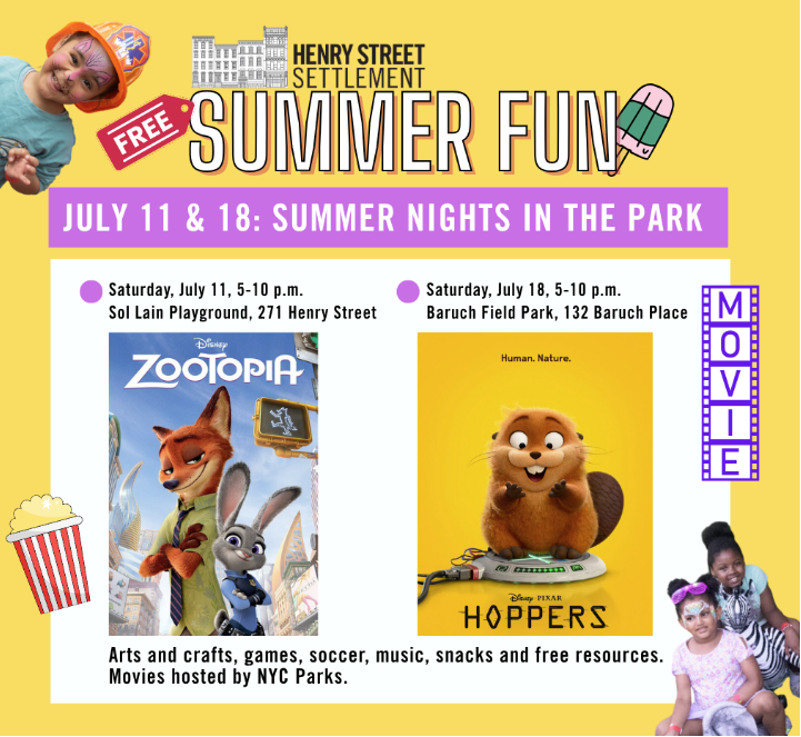 ManhattanCB3's tweet photo. Free outdoor movie screenings this July by Henry Street Settlement!

View full event details and register at https://t.co/HcYwLJ1jq6.
For questions, contact Sonia Jeambon, SJeambon@HenryStreet.org or 646.522.5232. https://t.co/ebezWEdPQk