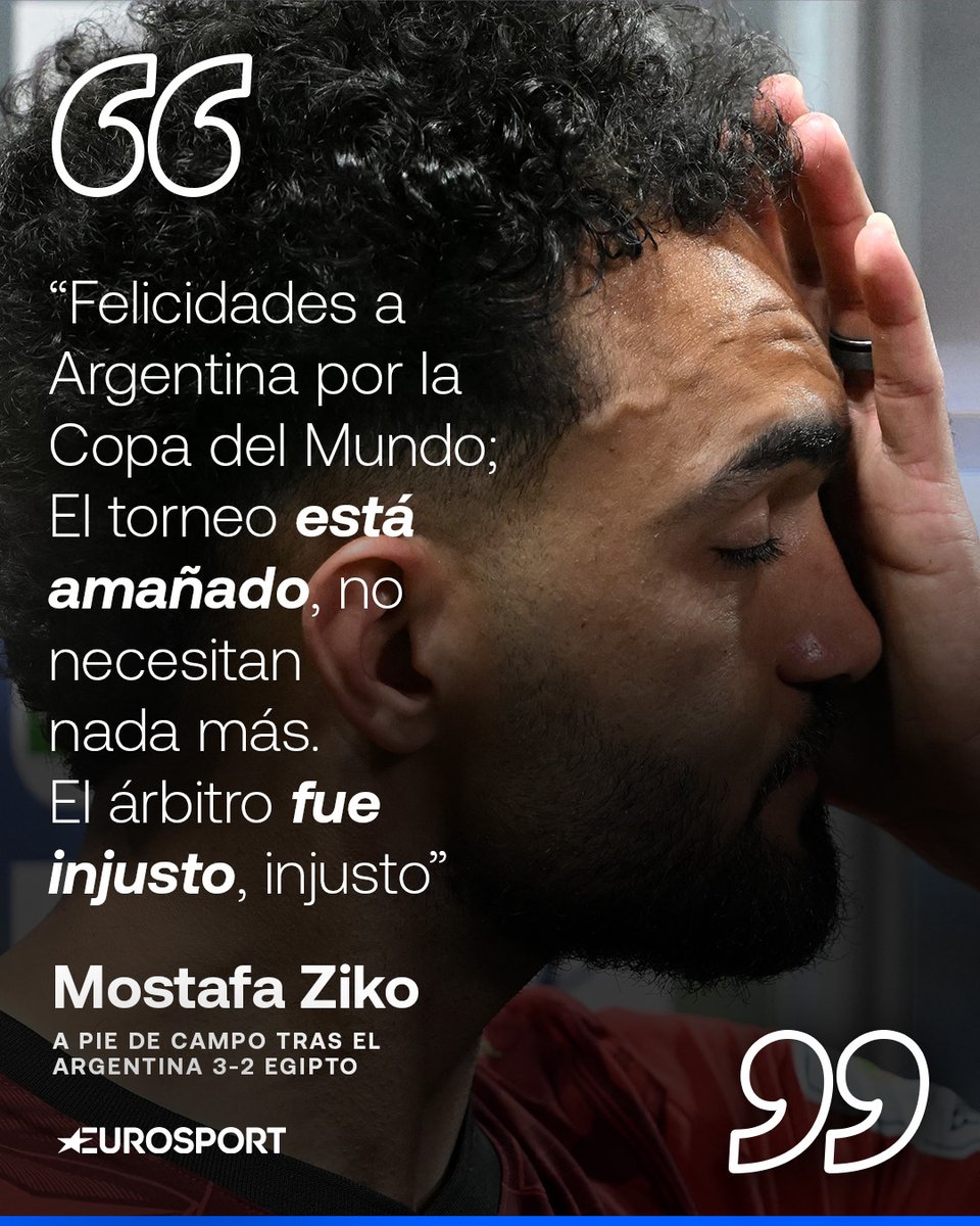 Eurosport_ES's tweet photo. La rajada de Mostafa Ziko tras el Argentina 3-2 Egipto. #CopaMundialFIFA https://t.co/iItkXplGVp