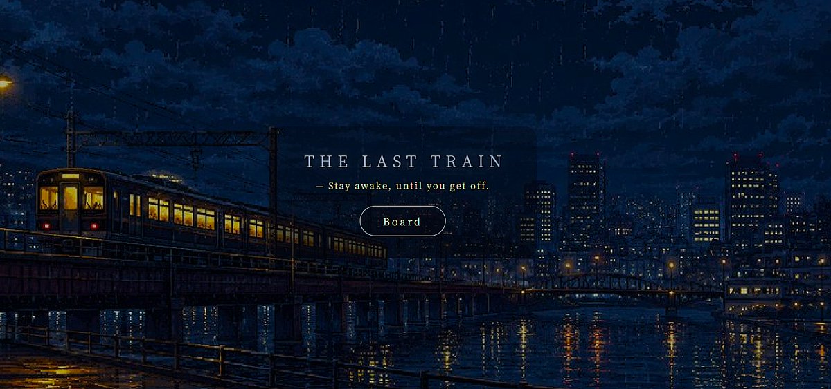 NegiStudio_EN's tweet photo. Step aboard the last train 🚃🌙
A hand-crafted pixel-art world — quiet, dim, unsettling.

"None of the passengers wake. Only their breathing goes on, precise as machinery."

Investigate, choose, reach 1 of 8 endings ▶ https://t.co/9l8IWc8SjS
#horrorgame #indiehorror #pixelart https://t.co/okAhh1rkMm
