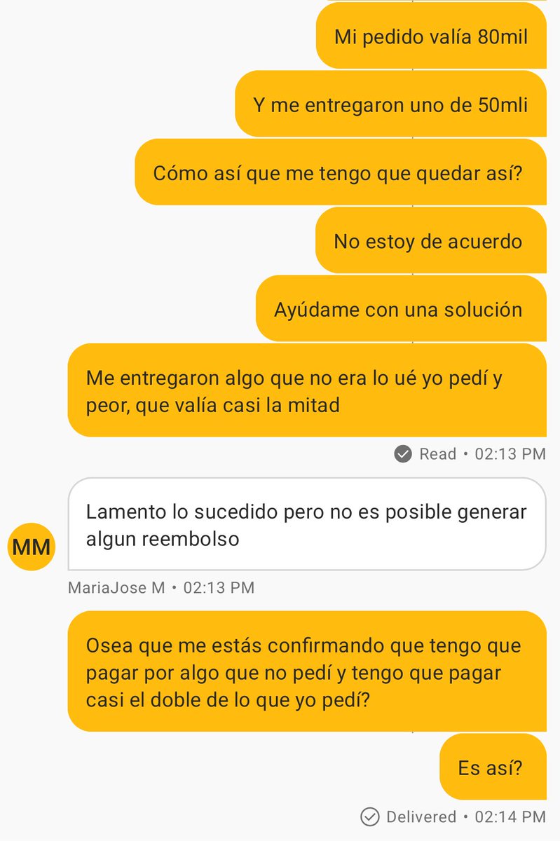 jacorream's tweet photo. @McDonaldsCol ¿esta es su atención al cliente? Terrible la respuesta, por problemas en su sistema yo tengo que pagar demás y me terminan la conversión unilateralmente? https://t.co/2VufHllyUs