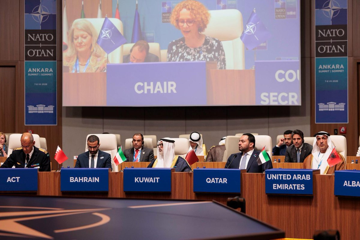 MofaQatar_EN's tweet photo. Qatar Participates in Ministerial Meeting on Istanbul Cooperation Initiative, NATO Member States

Ankara | July 7, 2026

The State of Qatar participated in the ministerial meeting of the Istanbul Cooperation Initiative (ICI) and NATO member states, held on the sidelines of the NATO Summit in Ankara, Turkiye.

HE Minister of State at the Ministry of Foreign Affairs Dr. Mohammed bin Abdulaziz bin Saleh Al Khulaifi led the State of Qatar's delegation at the meeting.

In his remarks, His Excellency indicated that the meeting comes at a pivotal stage, in which security and political challenges have become more interconnected and intertwined, and international interests have become more overlapping, which makes it necessary to unify efforts and enhance coordination to confront these challenges, which affect the security of Middle Eastern countries and threaten the foundations of regional and international stability.

His Excellency pointed out that the Middle East region has recently witnessed a dangerous escalation, highlighting the grave risks involved in military escalation. He stressed the urgent need to prioritize diplomacy, dialogue, and collective efforts aimed at maintaining regional peace and stability.

HE the Minister of State at the Ministry of Foreign Affairs reiterated the State of Qatar's commitment to the path of dialogue and diplomacy, and the pursuit of de-escalation, and building on the gains achieved under the memorandum of understanding signed between the United States of America and the Islamic Republic of Iran, in a way that contributes to strengthening security and stability regionally and internationally. He noted that, following the ceasefire and in close coordination with the Islamic Republic of Pakistan and other regional and international partners, Qatar intensified its mediation efforts to help maintain the ceasefire, facilitate the continuation of dialogue, and encourage confidence-building measures between the parties.

His Excellency affirmed the State of Qatar's belief that sustainable security cannot be achieved by military means alone, but rather through diplomacy, direct dialogue, and the creation of political pathways, stressing its commitment to playing the role of a trusted mediator and facilitator of dialogue.

His Excellency added that based on its conviction that diplomacy is the most effective path to resolving disputes, the State of Qatar continues to engage constructively with all parties, maintaining open channels of communication even during times of heightened tension. This approach has enabled Qatar to contribute to mediation efforts both regionally and internationally, reinforcing its role as a trusted partner in conflict prevention, de-escalation, and peacebuilding.

In this context, Doha is hosting meetings between representatives of both sides to continue their dialogue and move forward towards resolving their differences through negotiation and peaceful means, thereby enhancing the prospects for achieving sustainable peace and economic growth at both the regional and international levels.

His Excellency noted that the State of Qatar attaches great importance to strengthening its cooperation with NATO within the framework of the ICI, which was launched in 2004. He indicated that Qatar has consistently supported efforts to enhance practical cooperation with NATO and remains committed to promoting dialogue, building capacities, and contributing to joint initiatives that address mutual security concerns.

HE the Minister of State at the Ministry of Foreign Affairs announced that an agreement had been reached regarding the Individually Tailored Partnership Program (ITPP) between the State of Qatar and NATO.

His Excellency also announced that the final stage of establishing a regional center for peace support operations in the State of Qatar, under the auspices of the NATO, is nearing completion.

#MOFAQatar