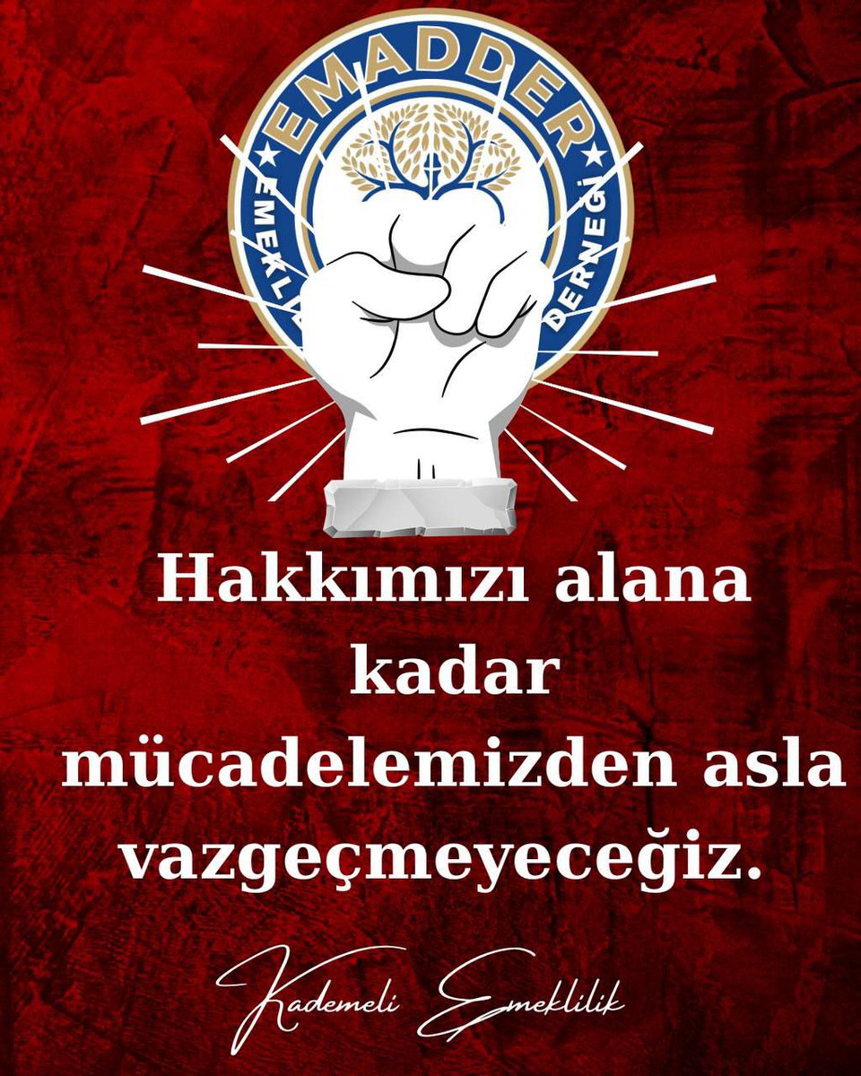 gokcemelahat20's tweet photo. @EstSerkan16 Bir günle, bir imzayla…
Haklarımız gasp edildi, yıllarımız çalındı.
Kademeli emeklilik bizim alın terimizin karşılığıdır!
@AKP
@MHP_Bilgi
#KademeÇıksınArtık https://t.co/Zn0go3wW1U