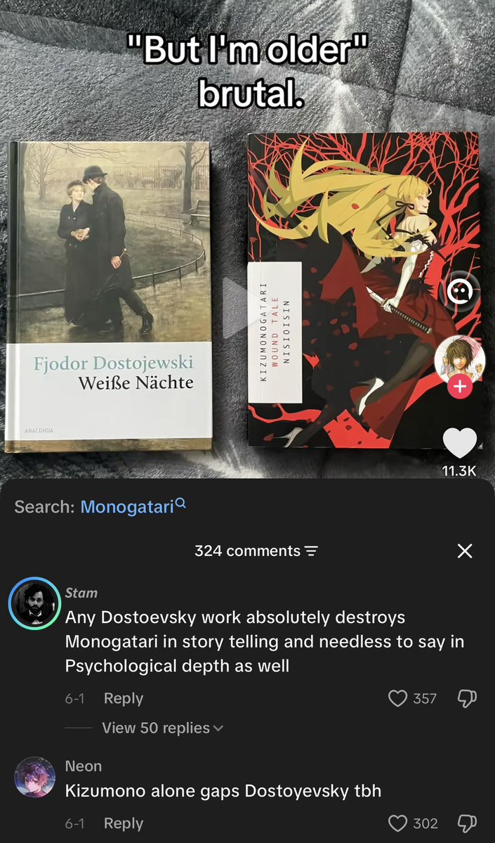kirayhf's tweet photo. nisio isin >>>>> dostoevsky https://t.co/tCMUmkRSJR