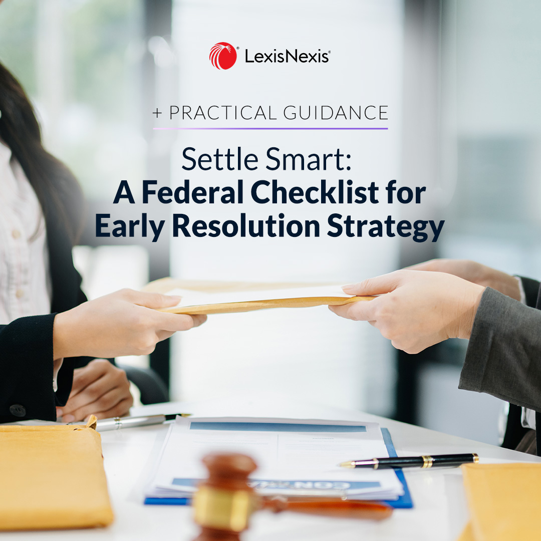 LexisNexis's tweet photo. Set the right settlement strategy early with Practical Guidance. Our federal Settlement Evaluation Checklist helps assess early resolution opportunities and support smarter intake decisions.

Access the resource here: https://t.co/KtgSZ795Zs https://t.co/3ggVqLrY7A