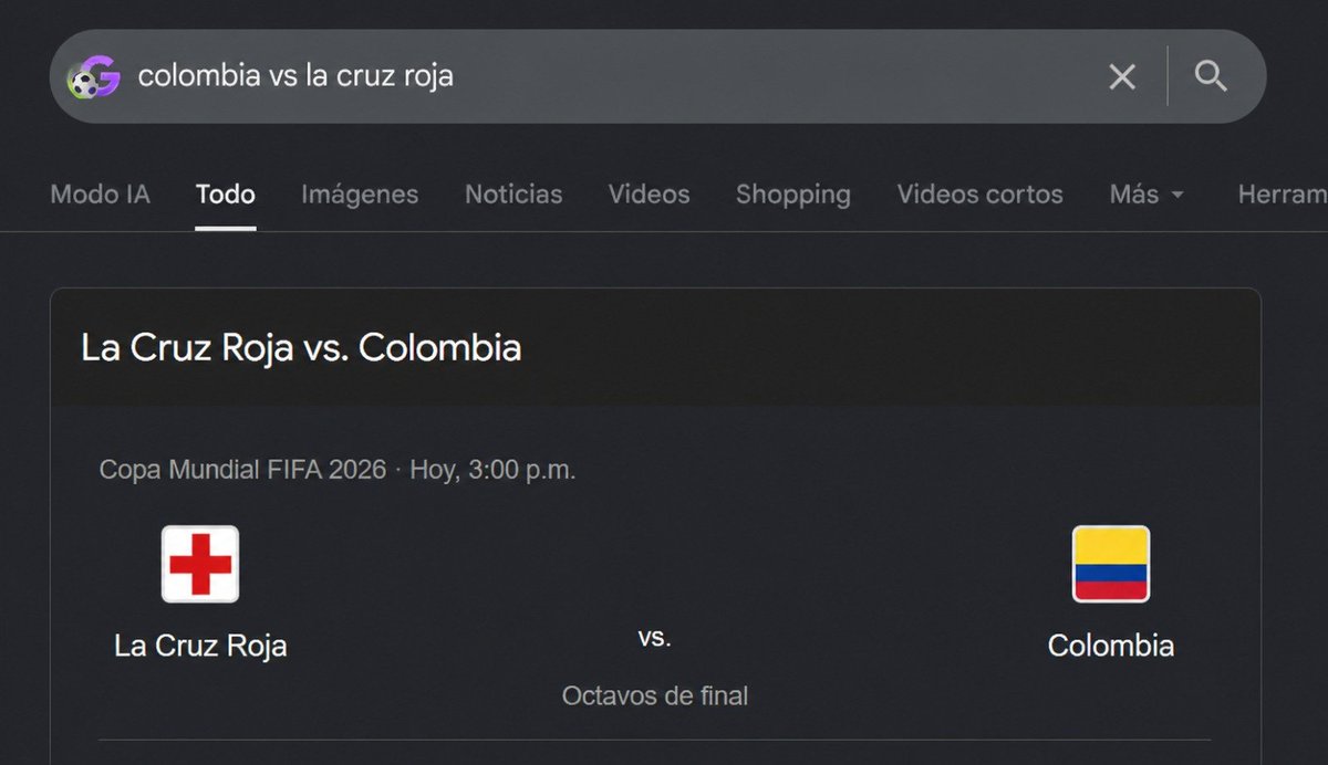 Stiven_ZD's tweet photo. Imposible pues que no le ganemos ese partido a la cruz roja https://t.co/AMClnvwXjQ
