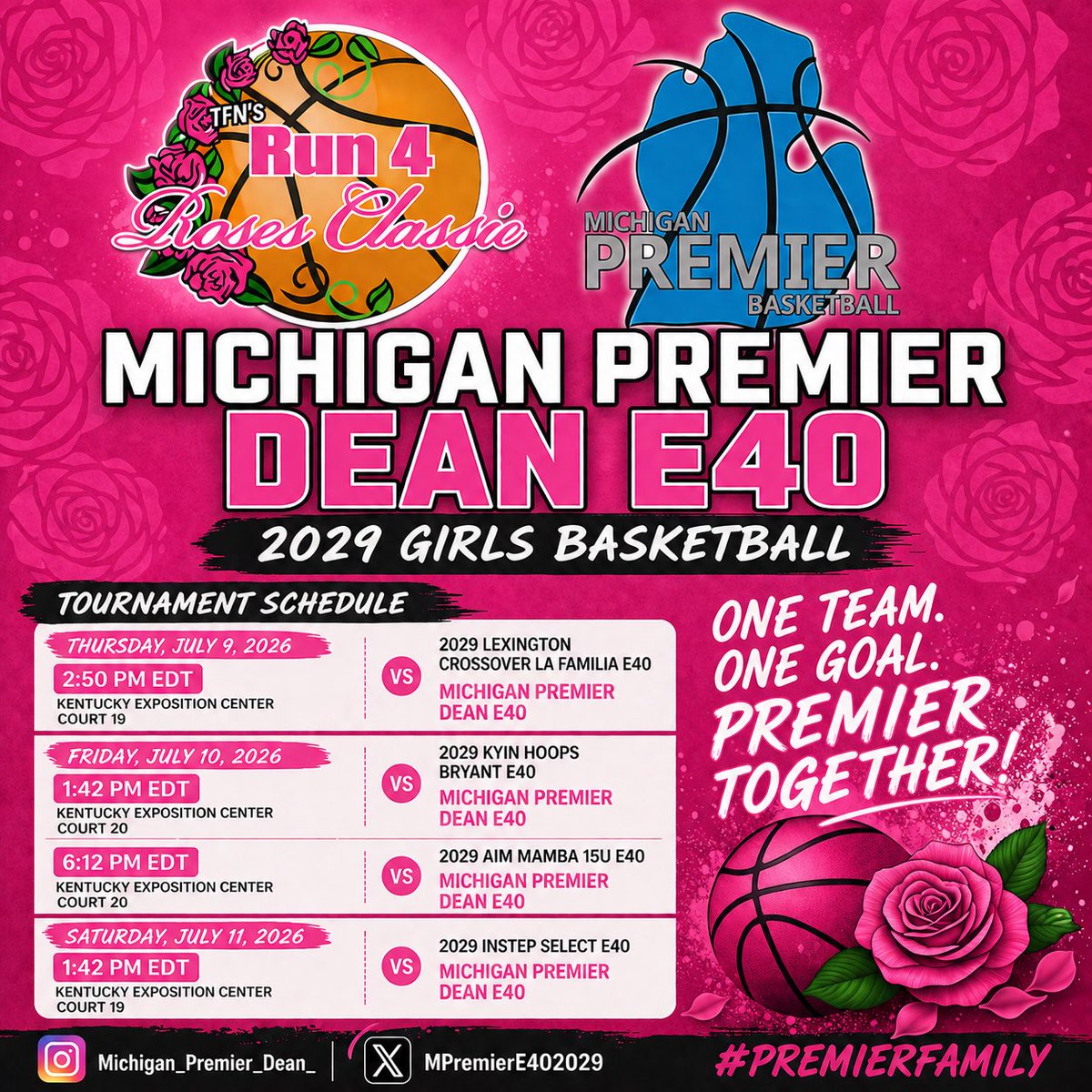 MPremierS402029's tweet photo. Thursday-Saturday schedule! Sunday we will begin bracket play! Let’s go! 
@Elite40League @TeaganDean03 @CassaMinnis @HaydynTenBrink @mia_stubbe @TeaganBeaty @RayahMoore @tristin35361 @MIpremierbball @CoachEvanBell https://t.co/dRTehPqTEg
