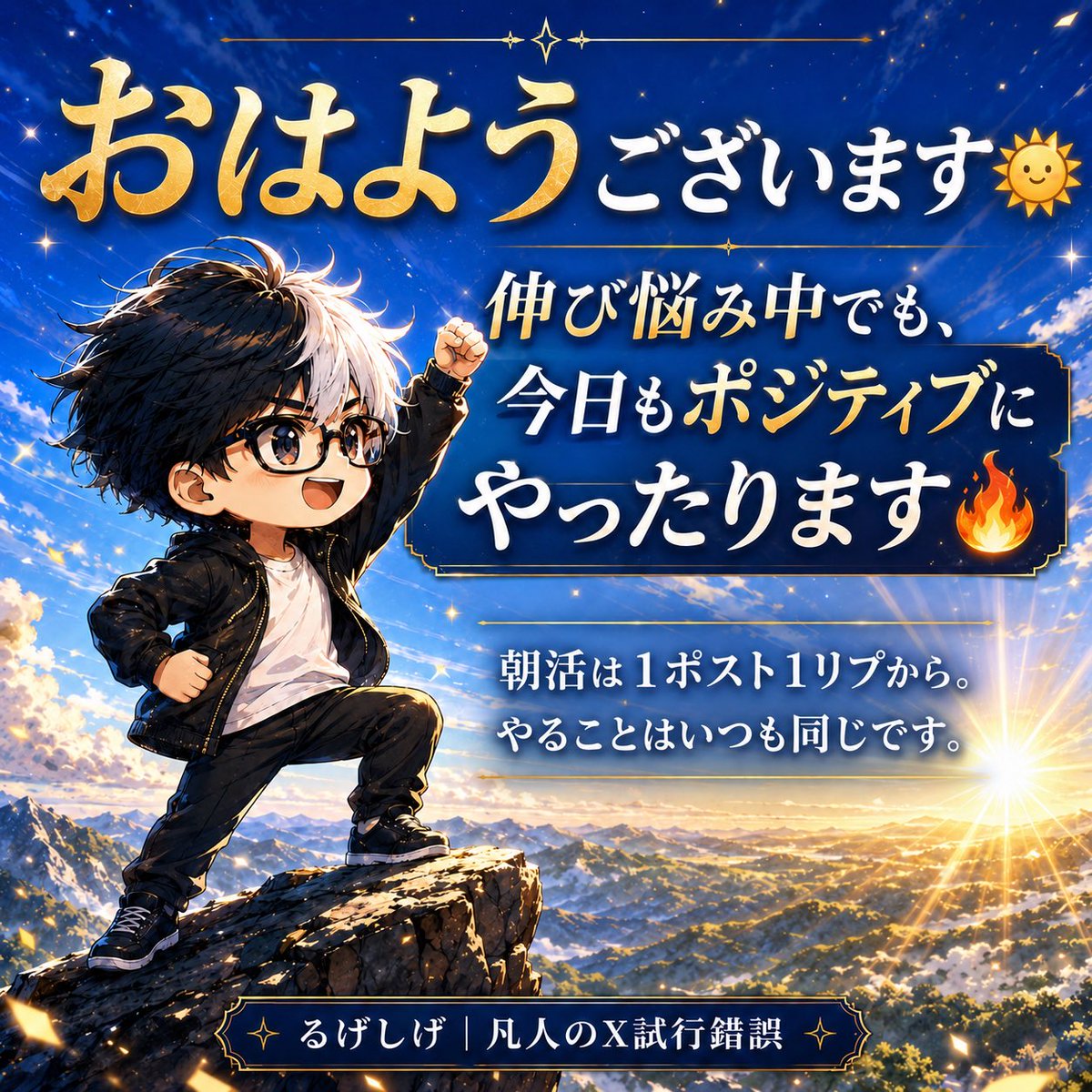 rugeshigee's tweet photo. 夜勤明けからの
おはようございます🌞

絶賛伸び悩み中ですが
今日もポジティブにやったります🔥

朝活は1ポスト1リプから。

やることはいつも同じです。

今日は100リプできるかな？ https://t.co/jMg2be5B5p