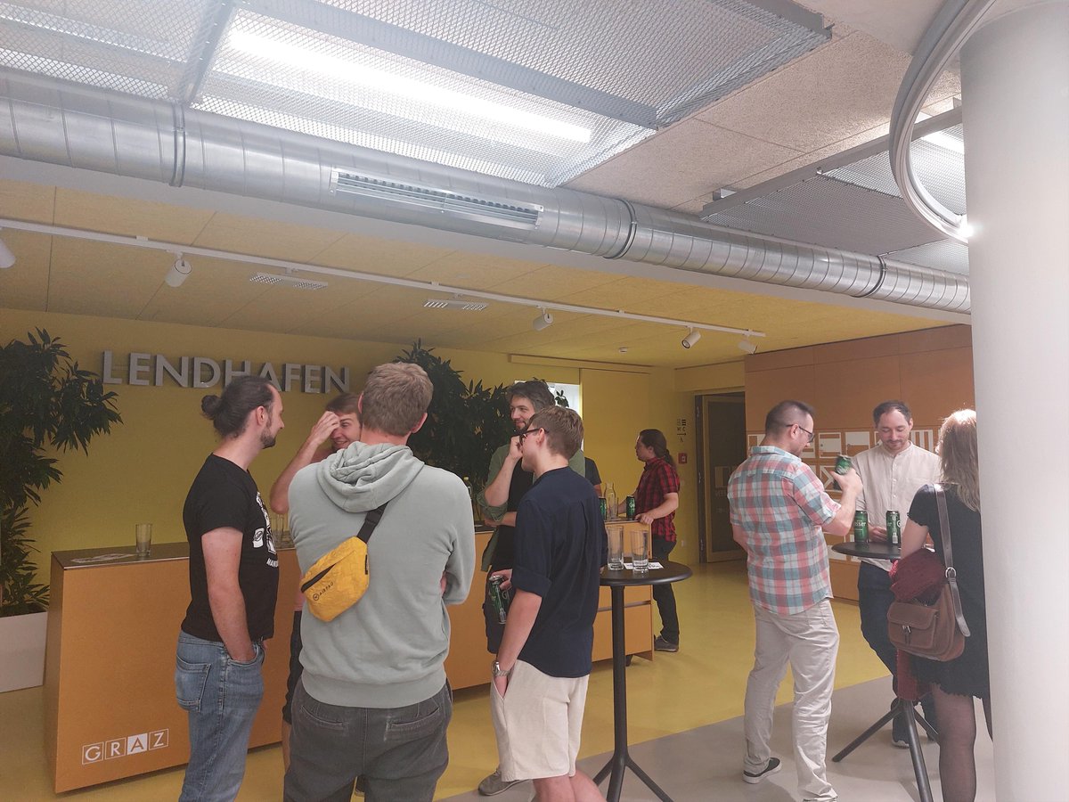 GameDevGraz's tweet photo. Thank you all for being part of this community, we are happy that we could build something that brings people together and look forward to our next irl event where we can raise the glasses to that! https://t.co/Z6cxaah9rd