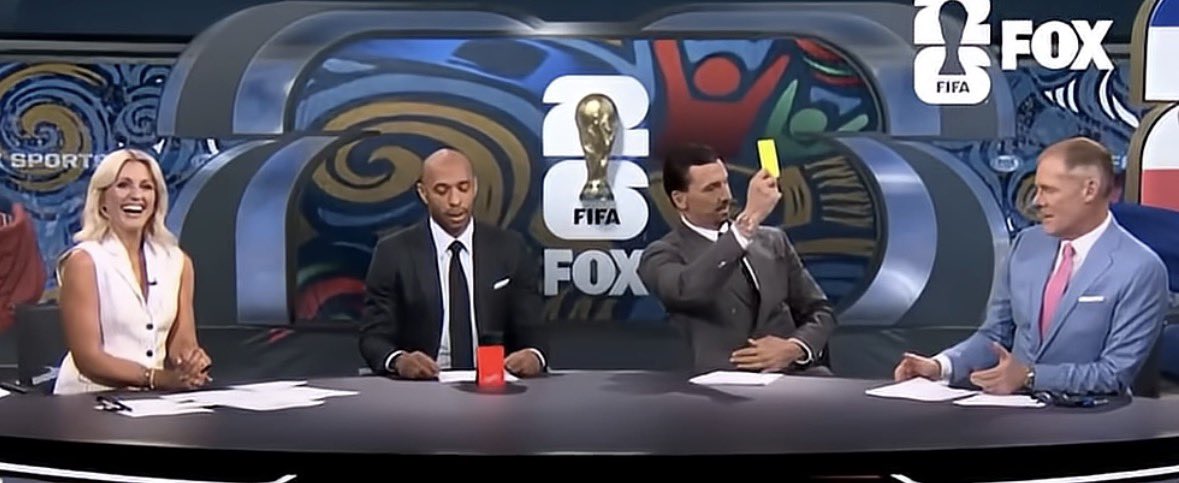 RexKwonDo92's tweet photo. There needs to be a compilation of Zlatan bullying Alexi Lalas this entire World Cup because it’s been the highlight of FOX soccer commentary https://t.co/2owaI8W3M4