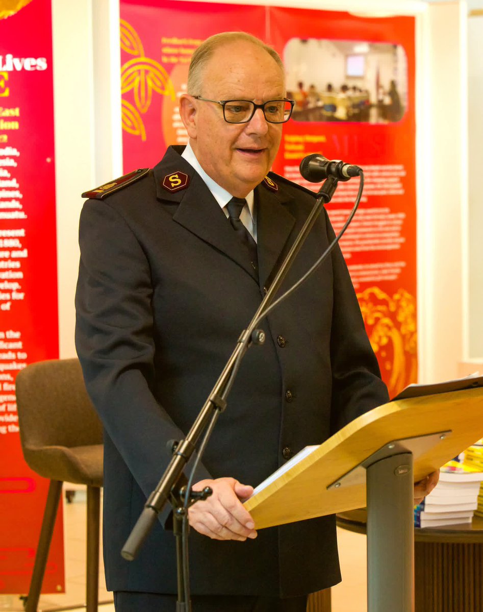 city_corps's tweet photo. A new autobiography by Retired General André Cox was formally launched at The Salvation Army’s IHQ. It traces his journey from his early years in Rhodesia (now Zimbabwe), through his calling to officership, leadership across several territories and election as General of The SA https://t.co/U85VLzs7QO