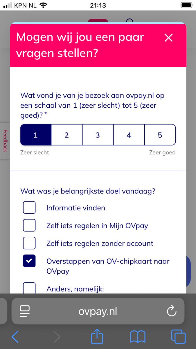 jolievdk's tweet photo. Zelden zo'n chaotisch aanvraag-proces gezien als dat van "OVpay" 🙄🙄🙄🙄🙄 #OVpay #OVchipkaart #OV 
Volkomen onduidelijk of de aanvraag überhaupt slaagde. Liep vast.

(en ja, @OVpay_nl ik heb beroepsmatig IT-ervaring sinds 1996; ik vraag me af hoe n ander hier doorheen komt 🫠) https://t.co/kmkzi5mSsZ