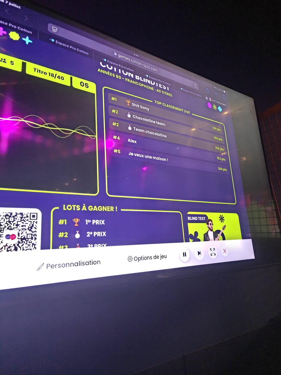 FlitixY's tweet photo. @conkerax Blind test au bar j'ai choisi un nom d'équipe adéquate 🤣🤣 https://t.co/W8sIY9vW0q