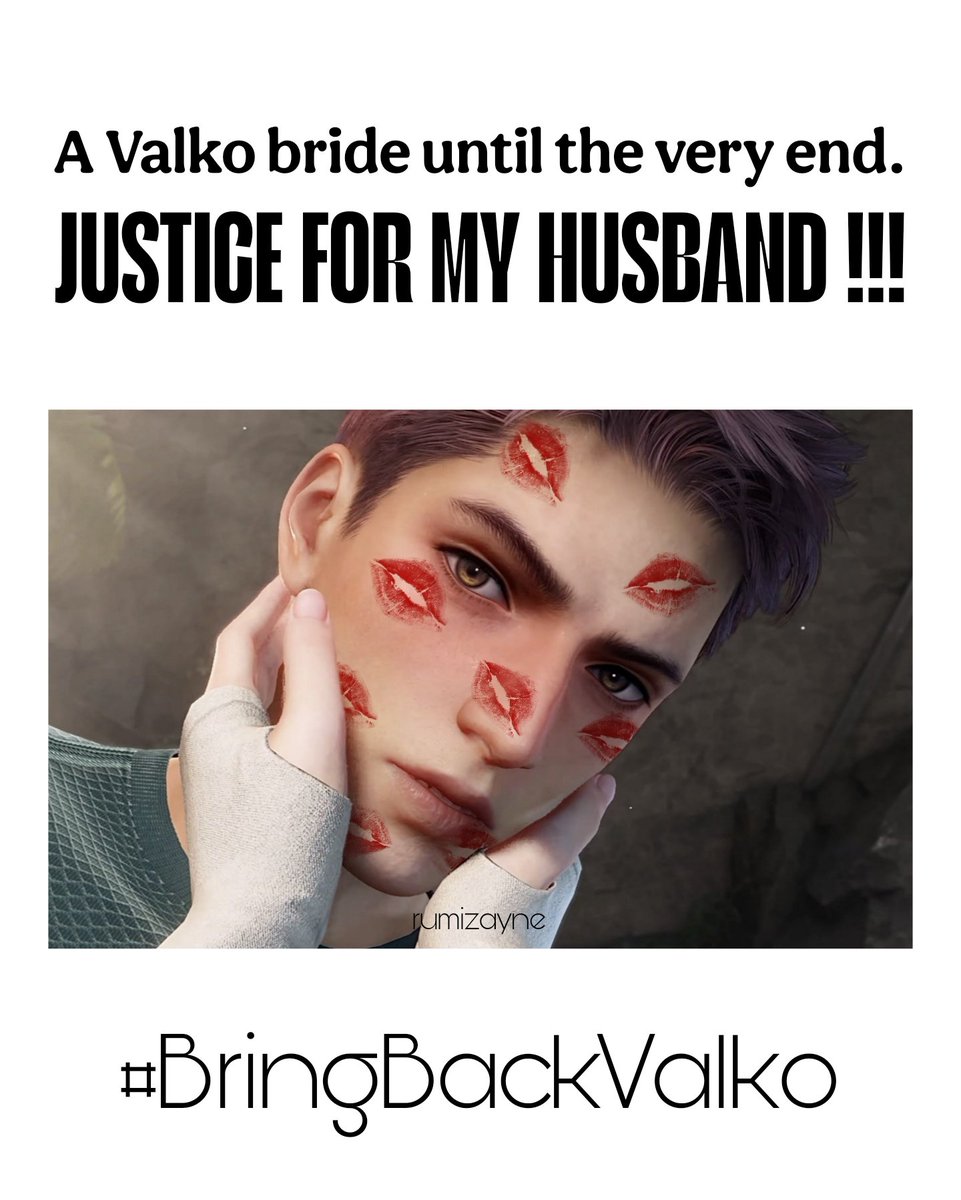 Rumizayne's tweet photo. If it's not him, then it's no one.

And please don't tell me,
"You still have your LI."

NO! They all need to be together. This isn't just about one love interest.. it's about a story that loses something important when even one of them is missing.

#DontChangeValko #JusticeForValko
