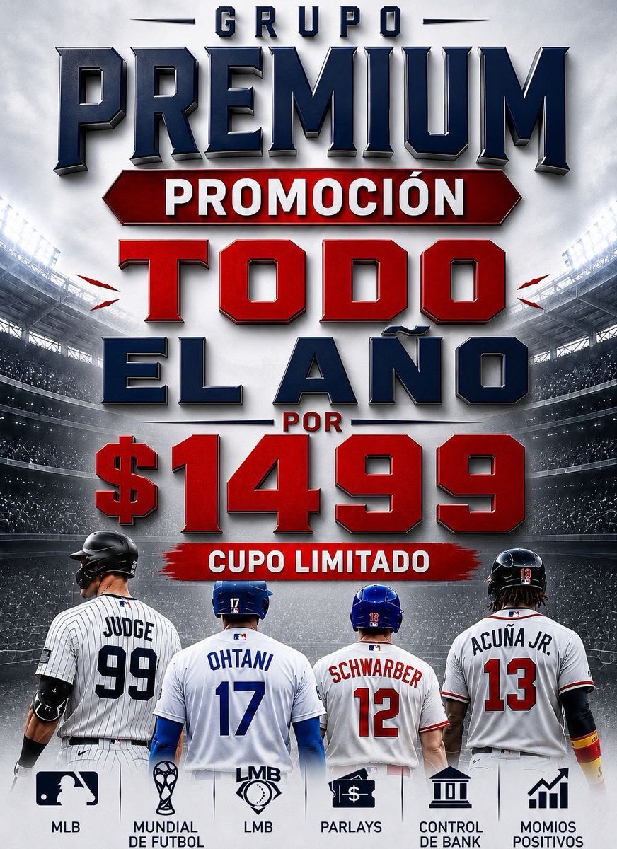 picksdepolo's tweet photo. -Cupo limitado a 10 personas

-Todas mis jugadas todo el año.

WhatsApp al +52 669 161 2752 o DM 💬 https://t.co/UyPcsg4G3Q
