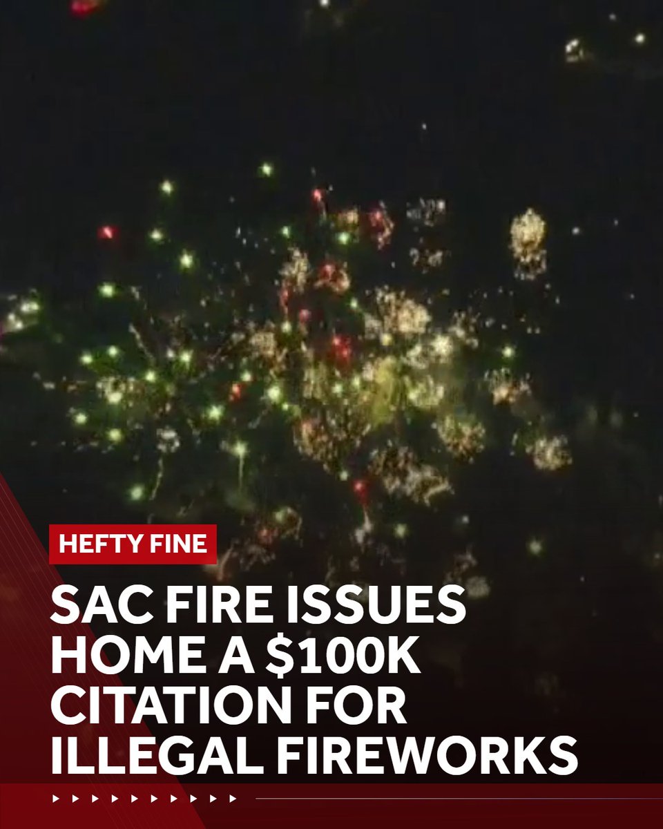 kcranews's tweet photo. As Sacramento fire officials continue to work through illegal fireworks citations from this Fourth of July season, they confirmed the largest fine issued so far is $100,000. 

That citation is going toward a home in the Del Paso Heights area

Learn more: https://t.co/iAP2GY9FNe https://t.co/WEMJVlauHn
