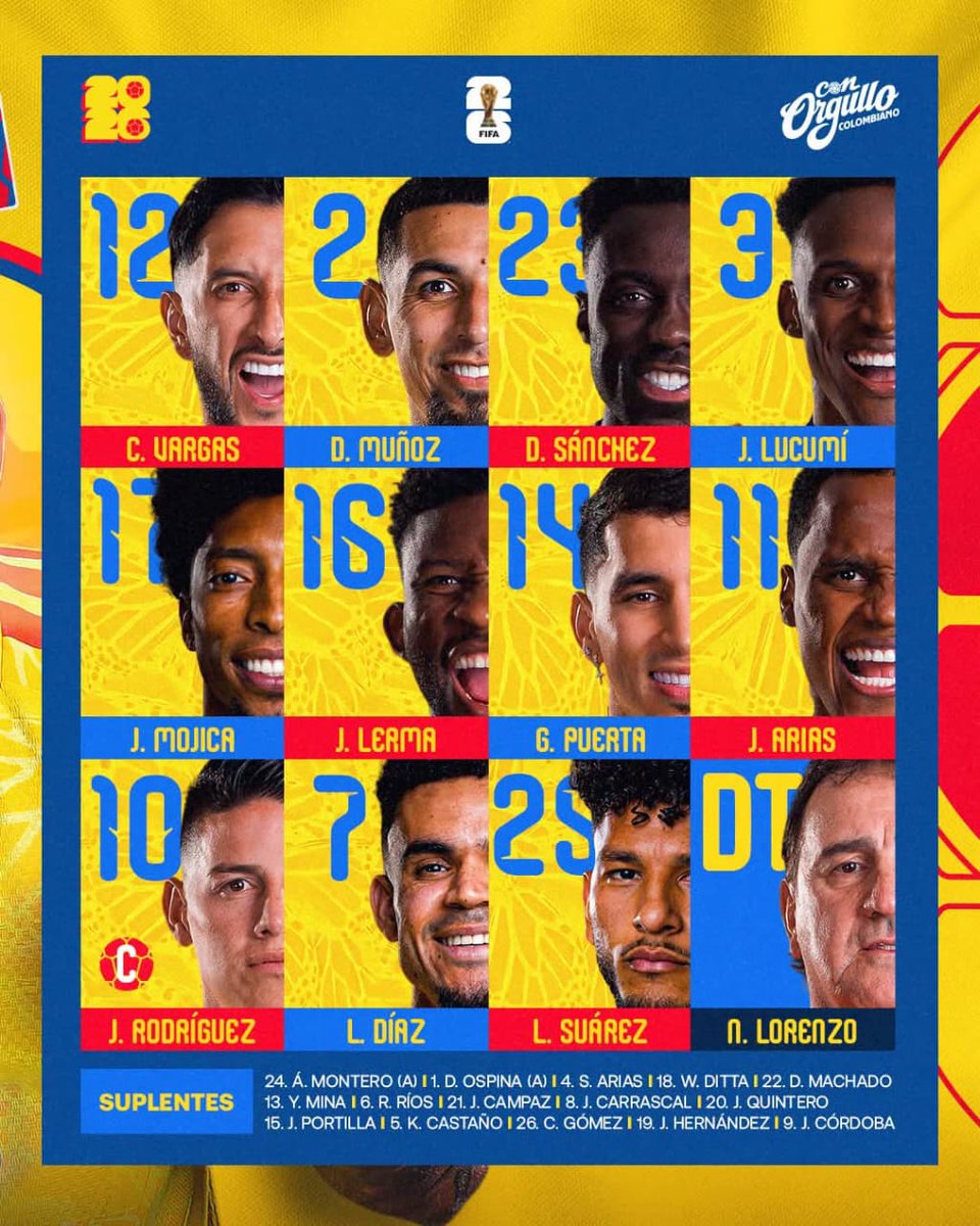 YEFFERVEGA86's tweet photo. Hoy no juegan once, jugamos todos 🇨🇴🔥 ¡Vamos mi Colombia contra Suiza! Con casta y corazón se gana esto.
El pecho hinchado, la fe intacta. ¡Dale Colombia! 💛💙❤️
 #FuerzaColombia #VamosColombia
#orgullocolombiano 
@FCFSeleccionCol
@FALCAO https://t.co/CAuaPa1PkR
