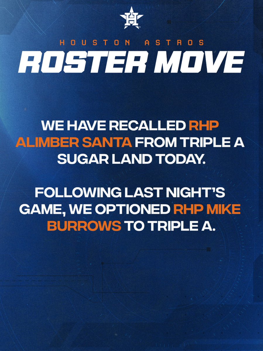 astros's tweet photo. We have made the following roster moves: https://t.co/yOKbl6u7qa